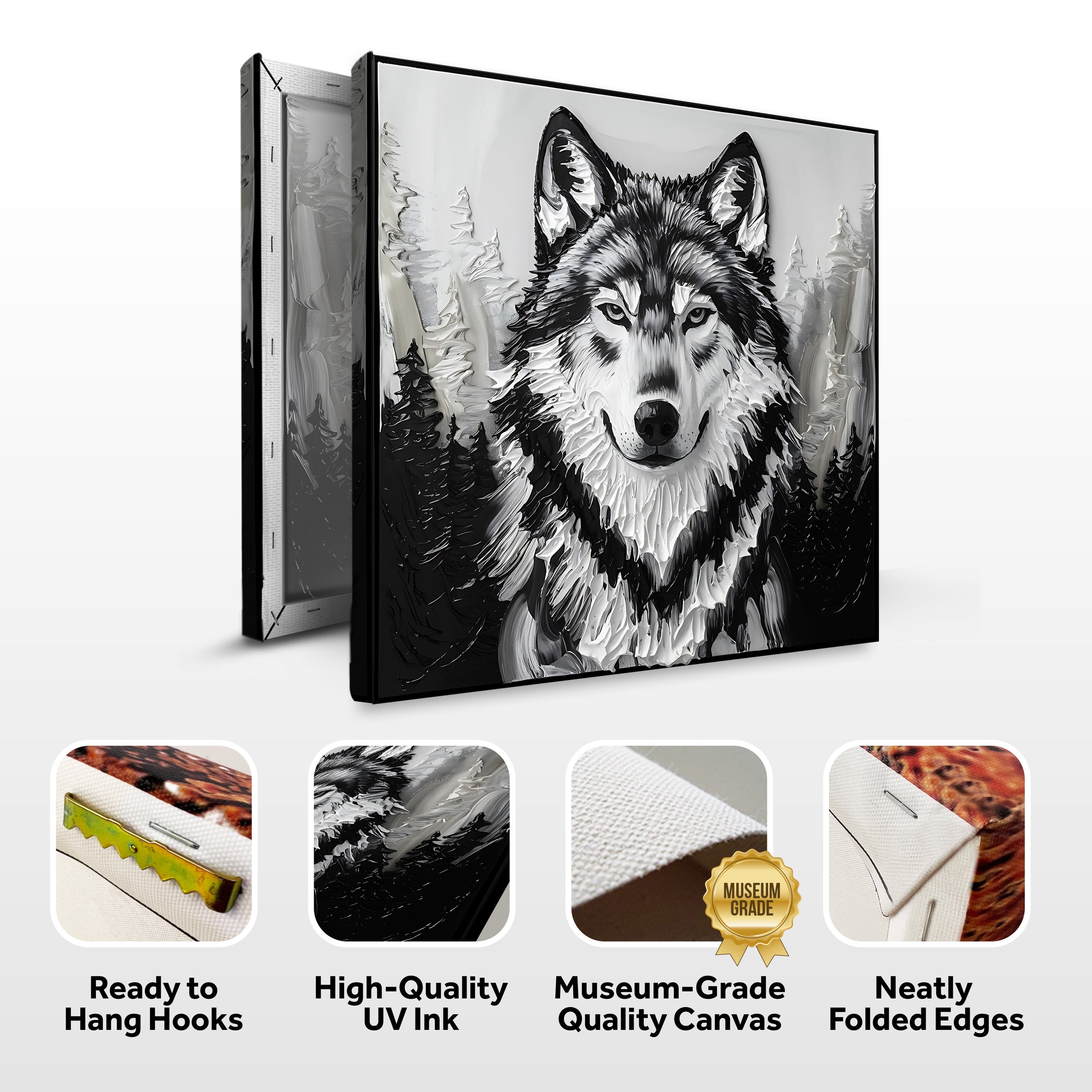 3D Wolf Wall Art IV on sale at MyriadMart
