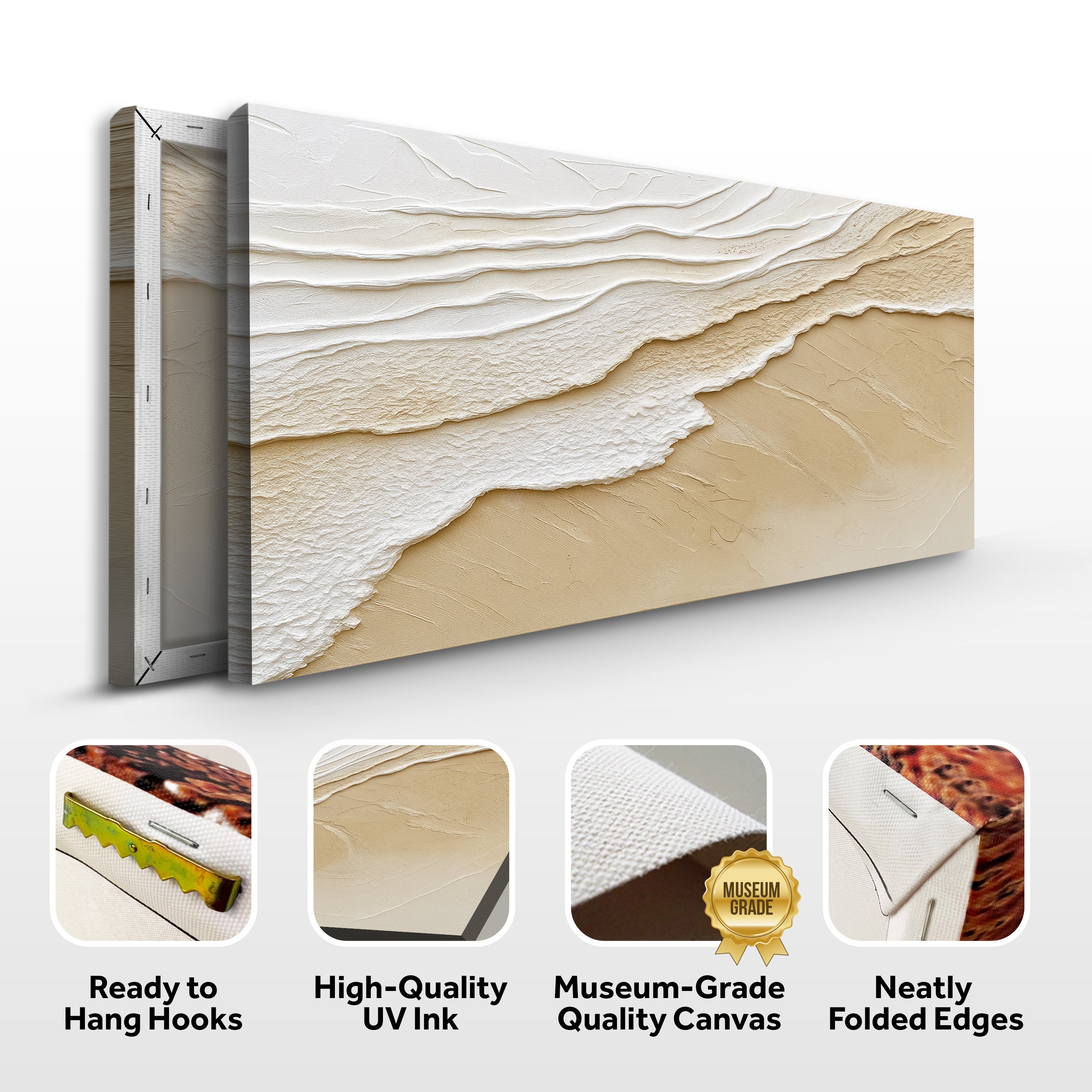 Neutral Ocean Waves Wall Art on sale at MyriadMart