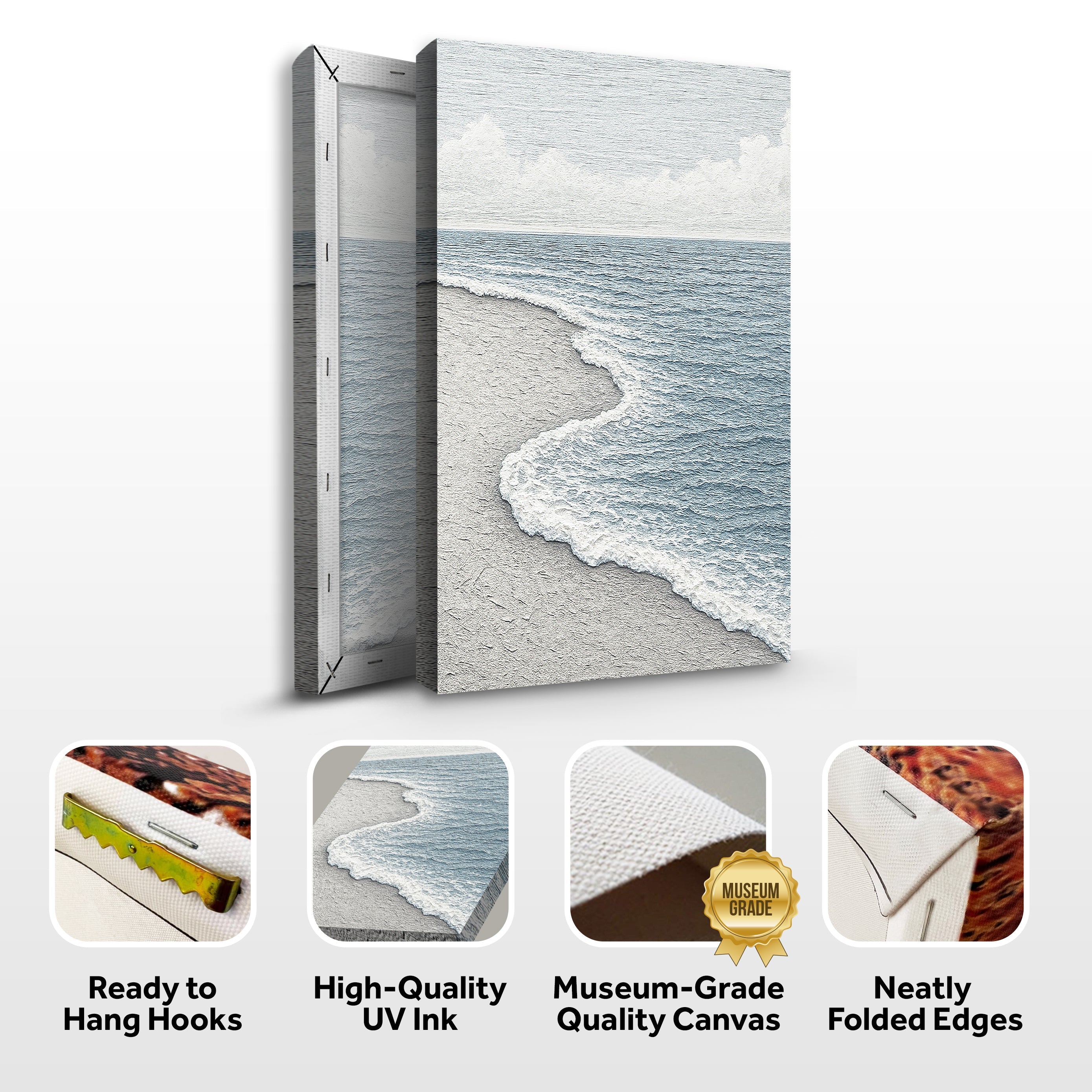 White Waves Abstract Wall Art on sale at MyriadMart