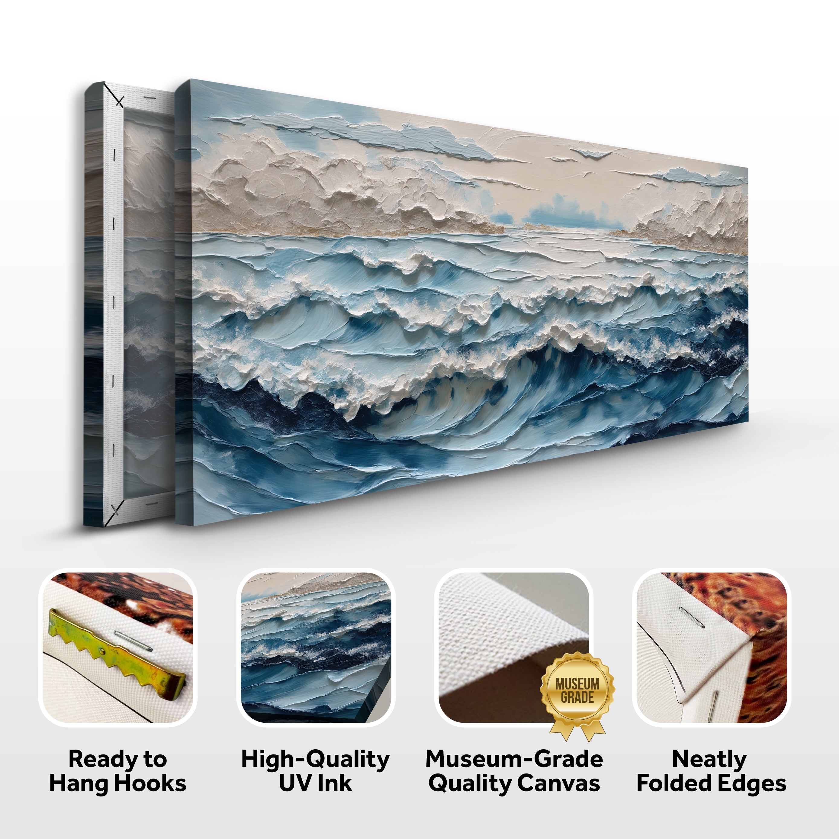 Ocean Embrace Impasto Wall Art on sale at MyriadMart