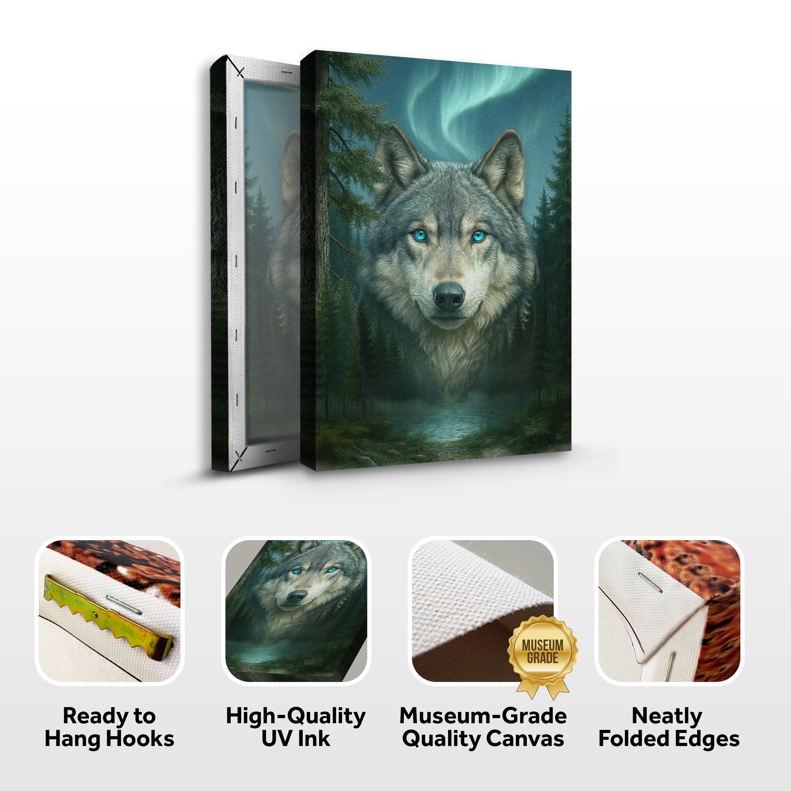 Wolf Northern Symphony Wall Art on sale at MyriadMart