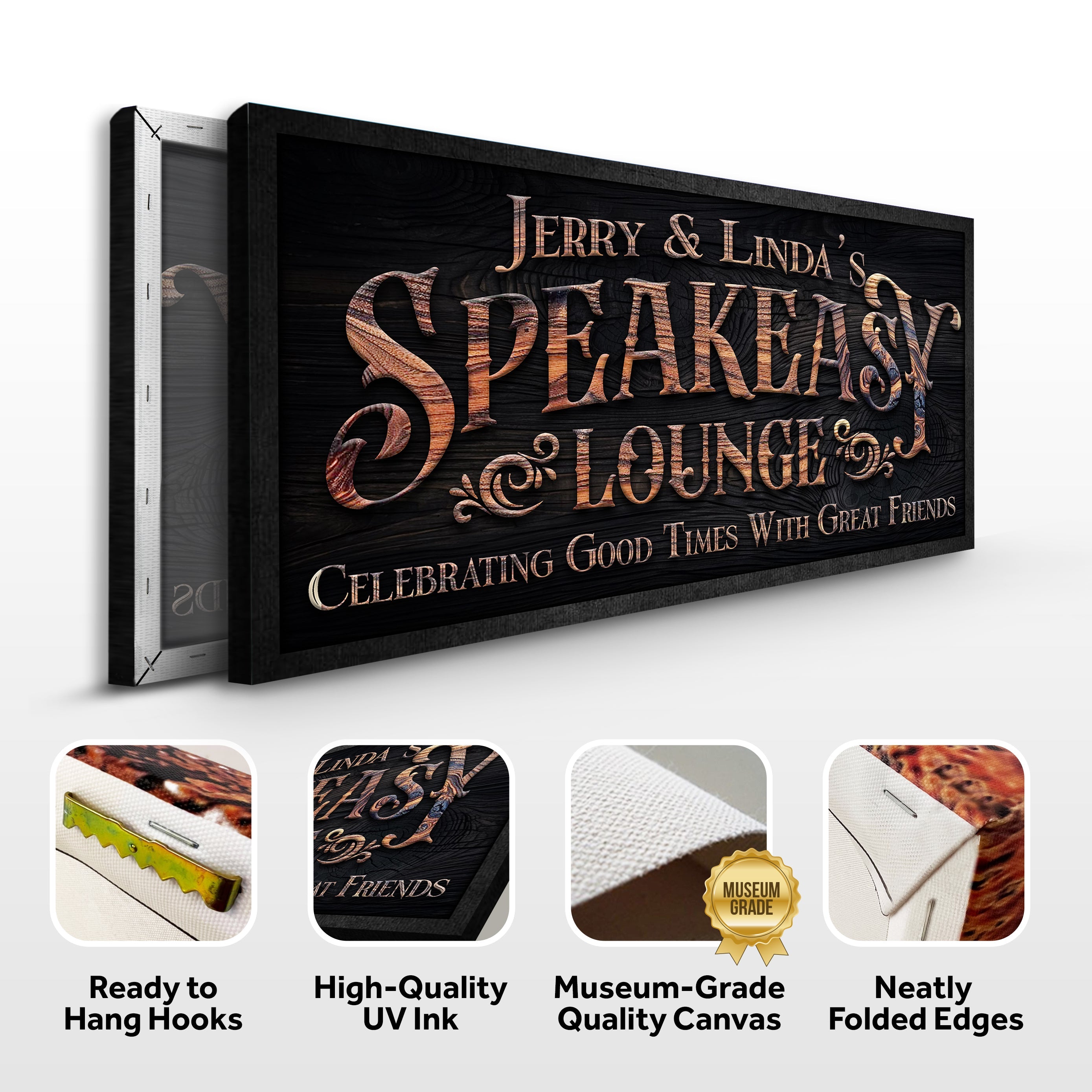 Speakeasy Lounge Wall Sign on sale at MyriadMart