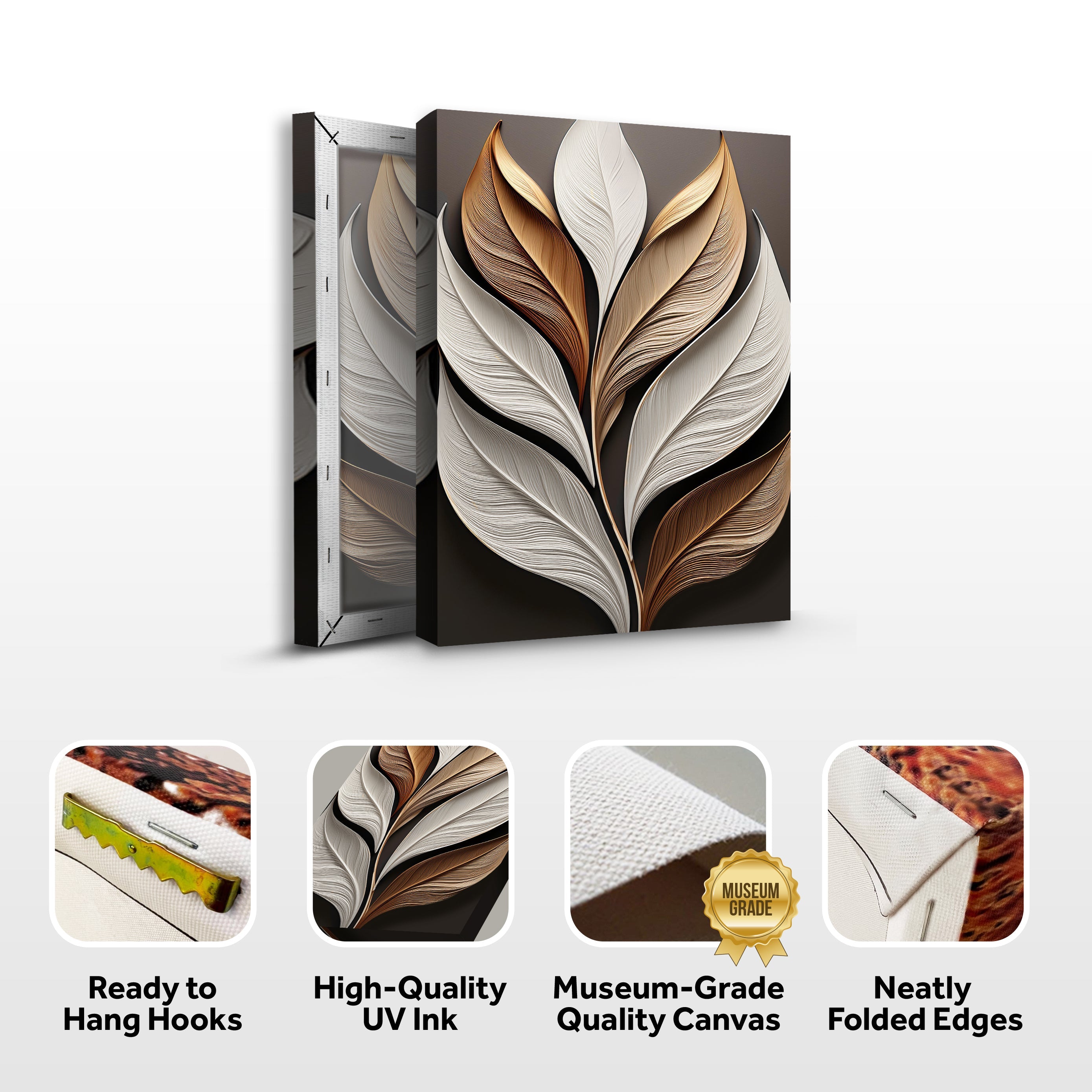 Elegant 3D Leaf Wall Art on sale at MyriadMart