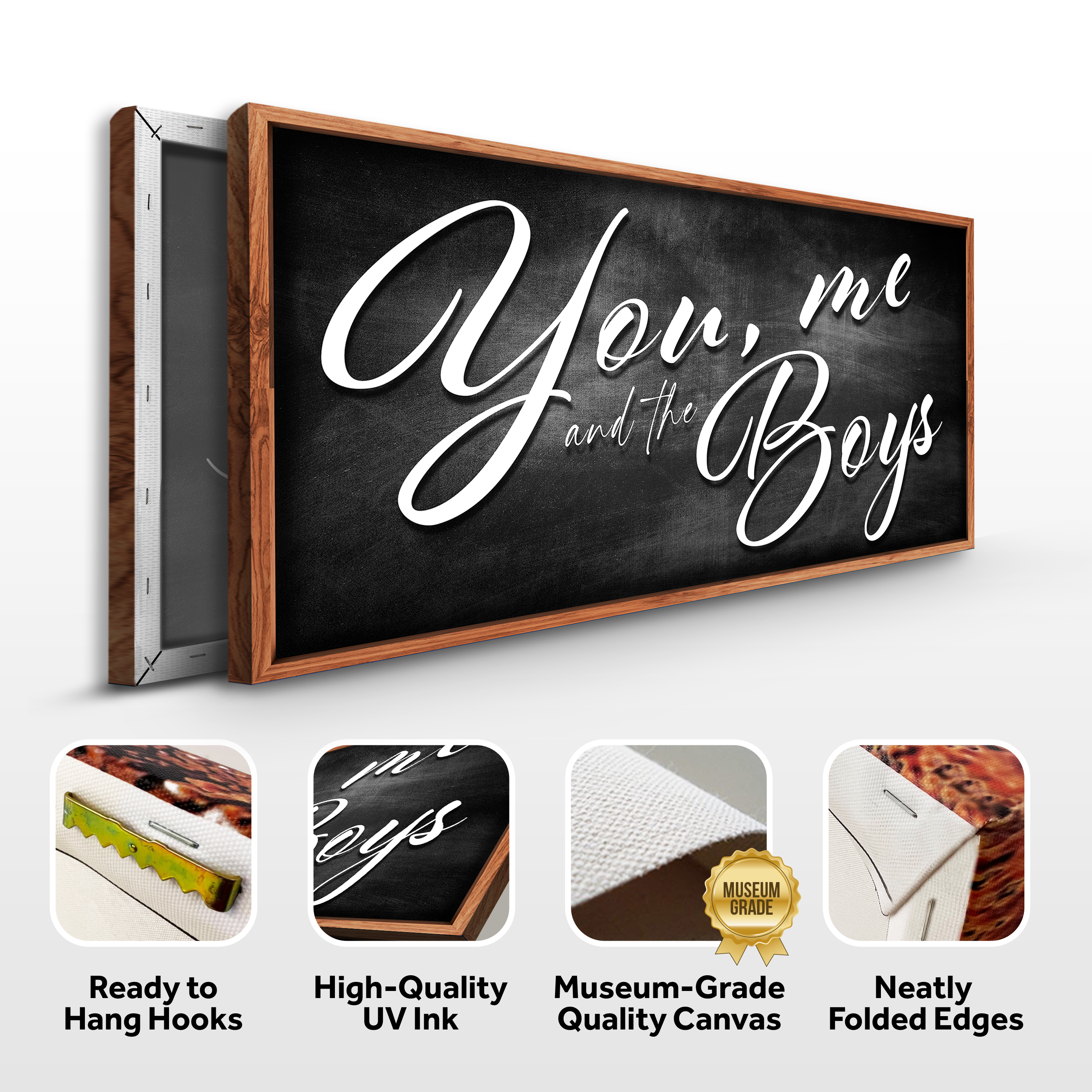 You Me and the Boys Farmhouse Family Sign II on sale at MyriadMart