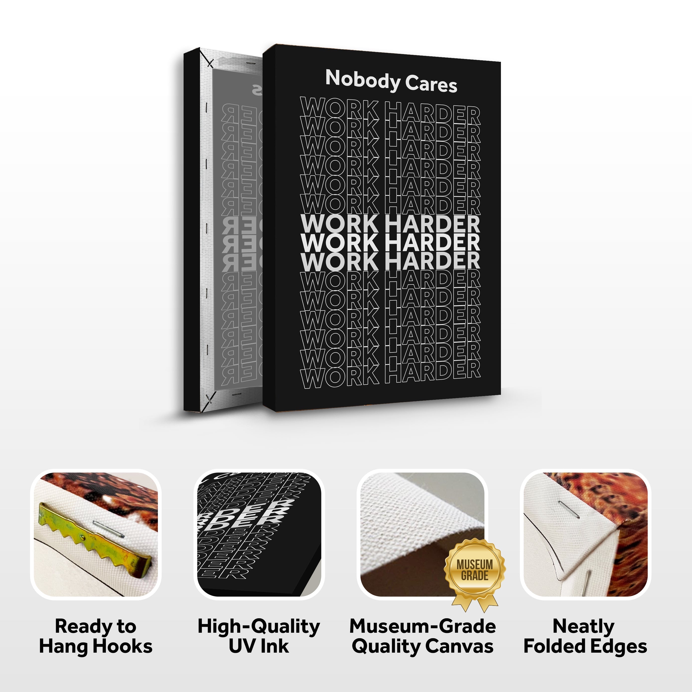 Work Harder Motivational Wall Sign on sale at MyriadMart