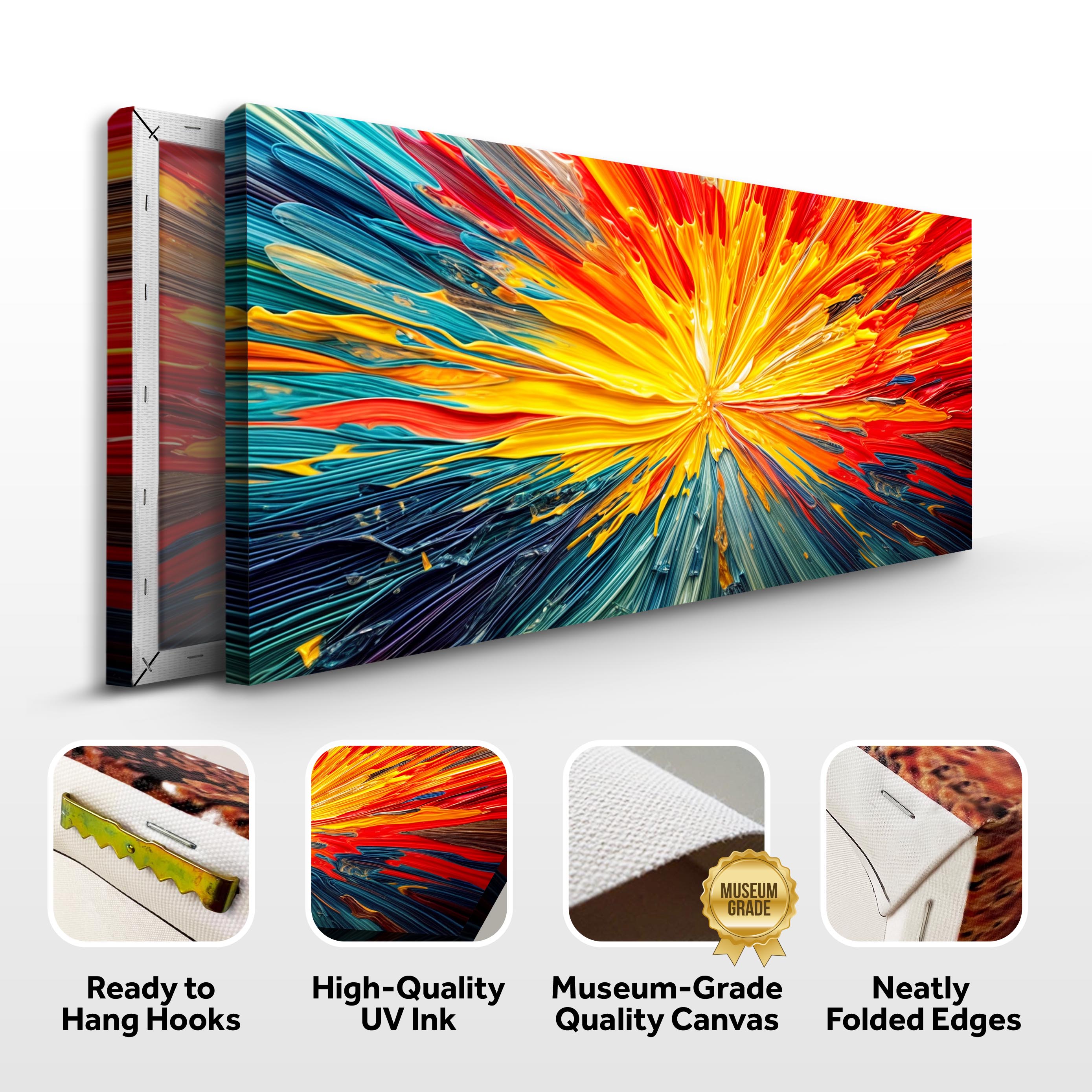 Solar Flare Impasto Wall Art on sale at MyriadMart