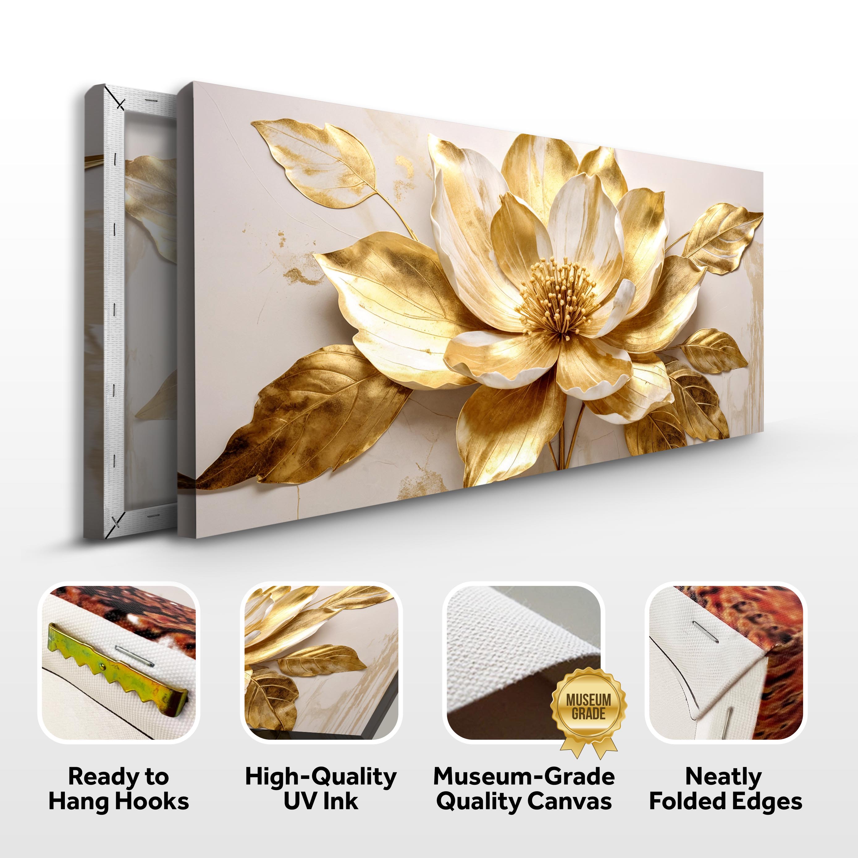 Golden Dandelion Minimalist Abstract Wall Art VIII on sale at MyriadMart