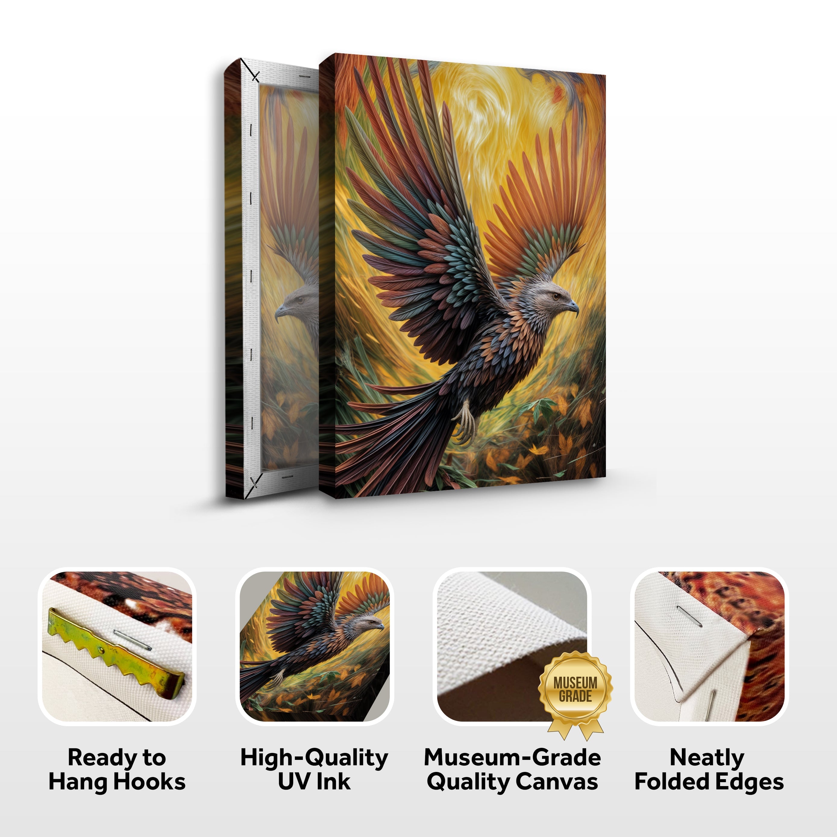 Flight Of Fancy Bird Impasto Wall Art on sale at MyriadMart