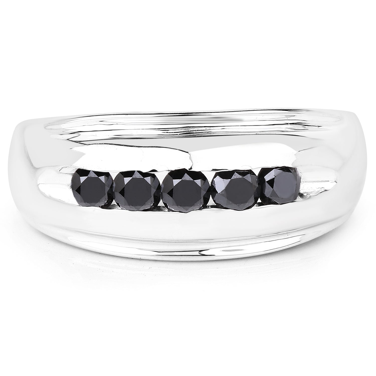 0.50 Carat Genuine Black Diamond .925 Sterling Silver Ring on sale at MyriadMart