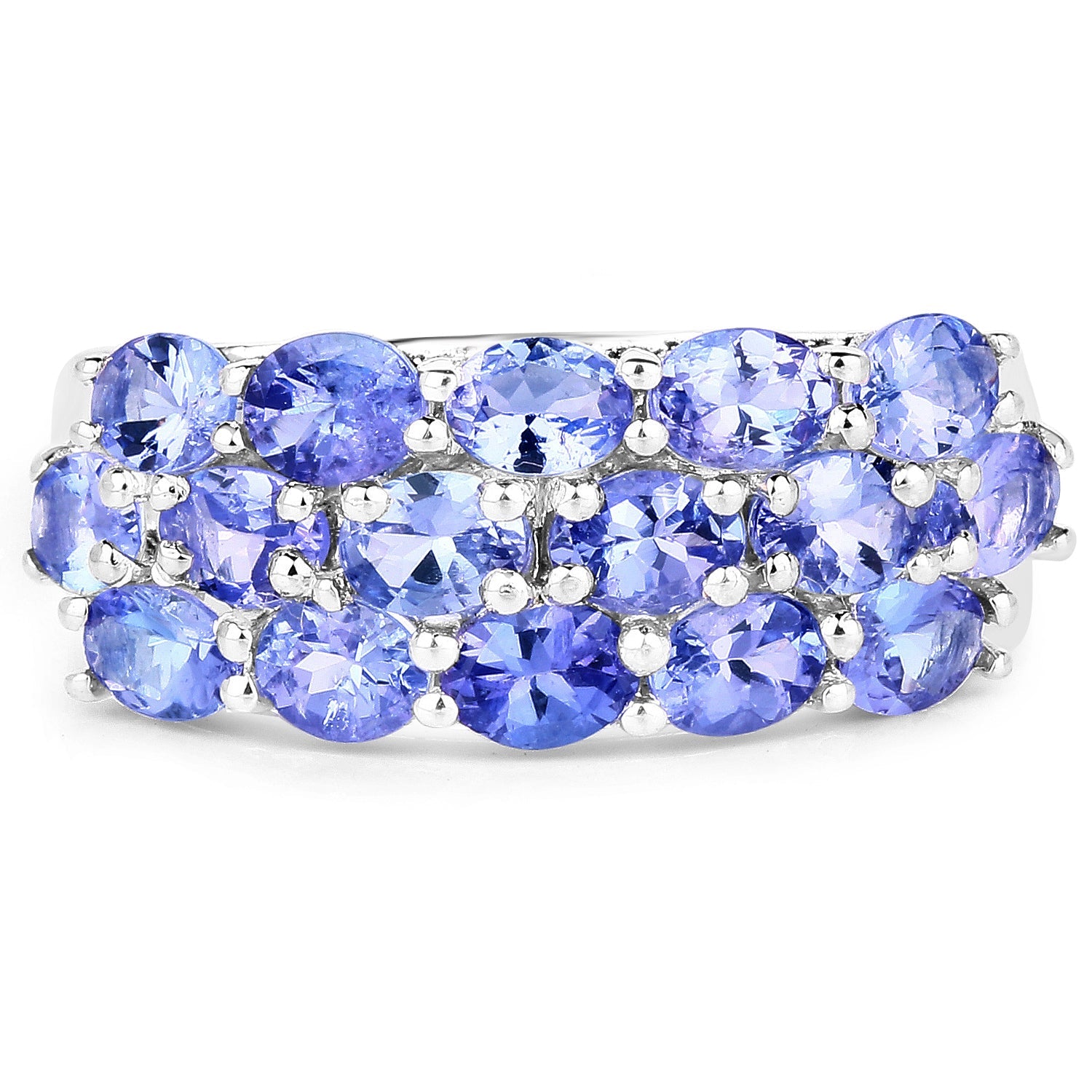 2.72 Carat Genuine Tanzanite .925 Sterling Silver Ring on sale at MyriadMart