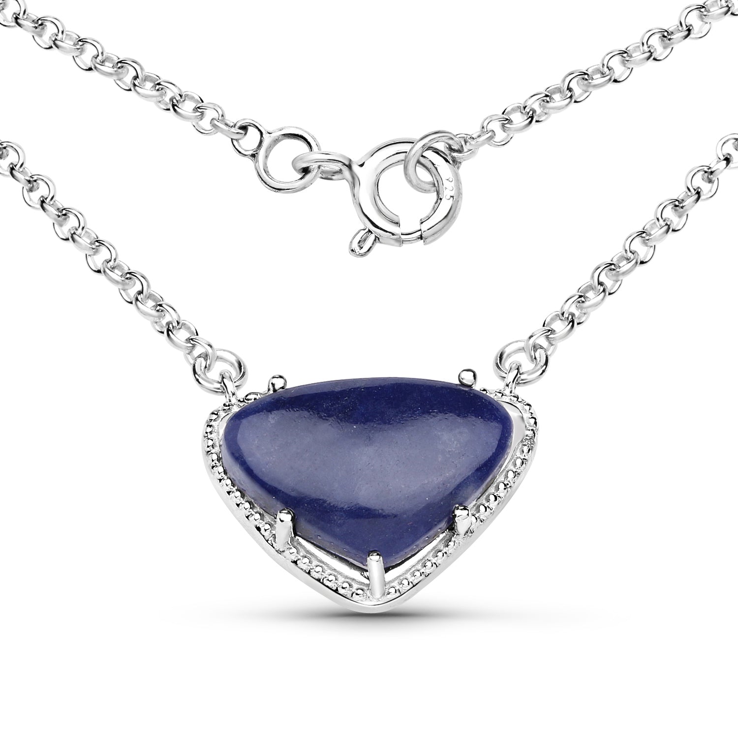 3.92 Carat Genuine Blue Aventurine .925 Sterling Silver Pendant on sale at MyriadMart