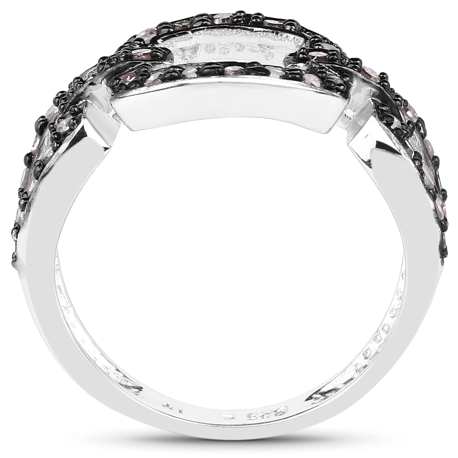 0.32 Carat Genuine Champagne Diamond .925 Sterling Silver Ring on sale at MyriadMart