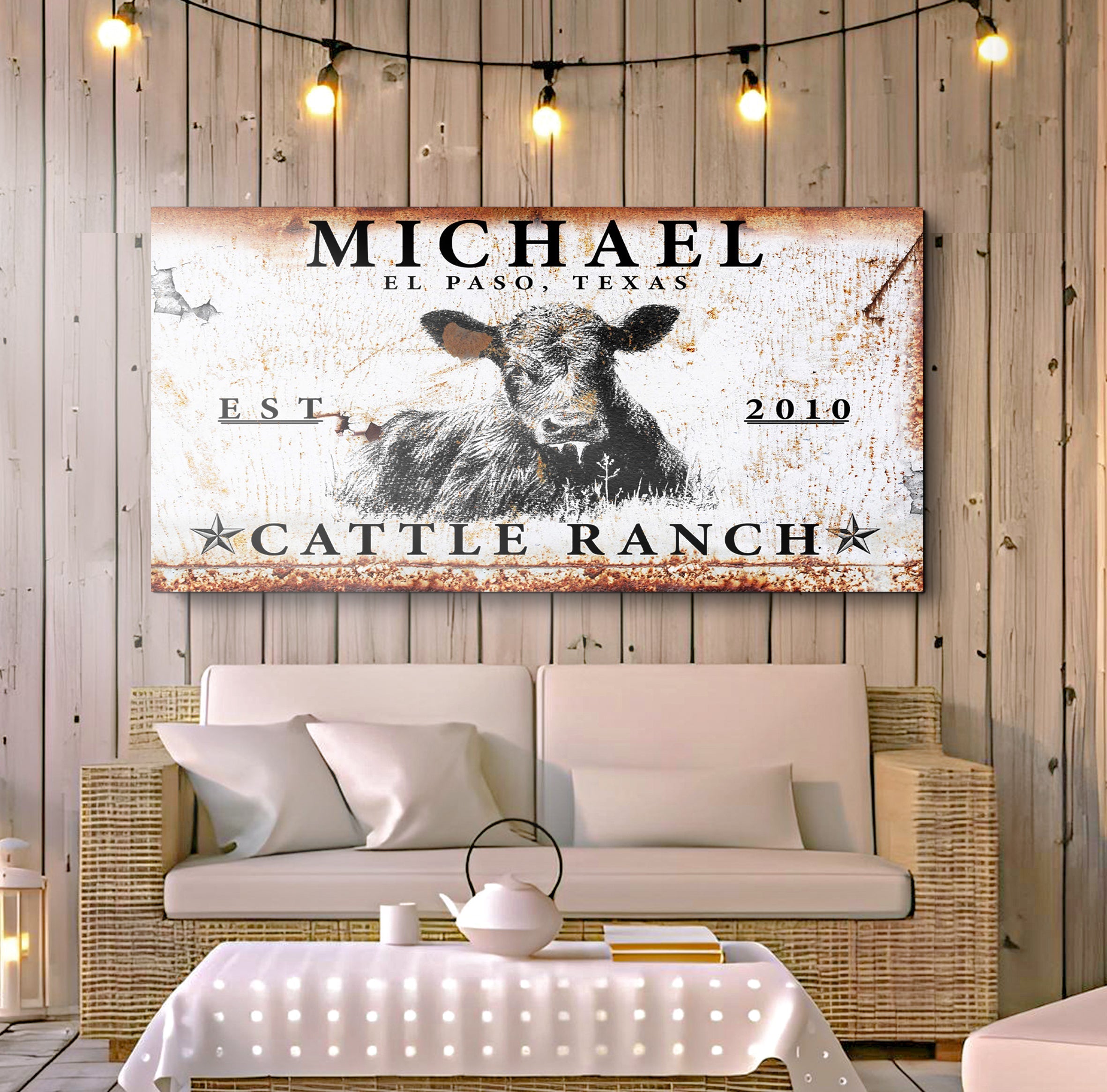 Cattle Ranch Sign on sale at MyriadMart