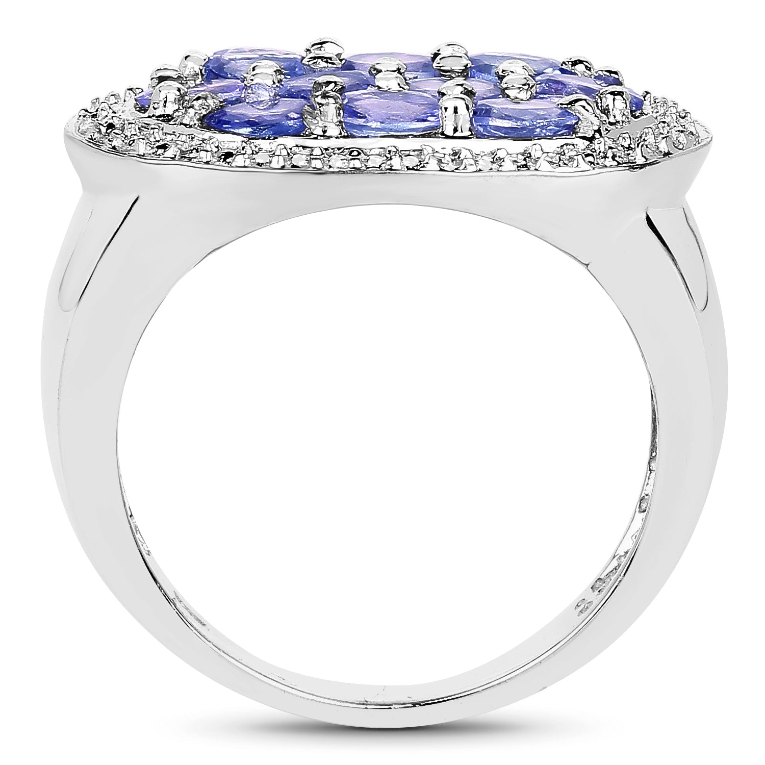 1.70 Carat Genuine Tanzanite .925 Sterling Silver Ring on sale at MyriadMart