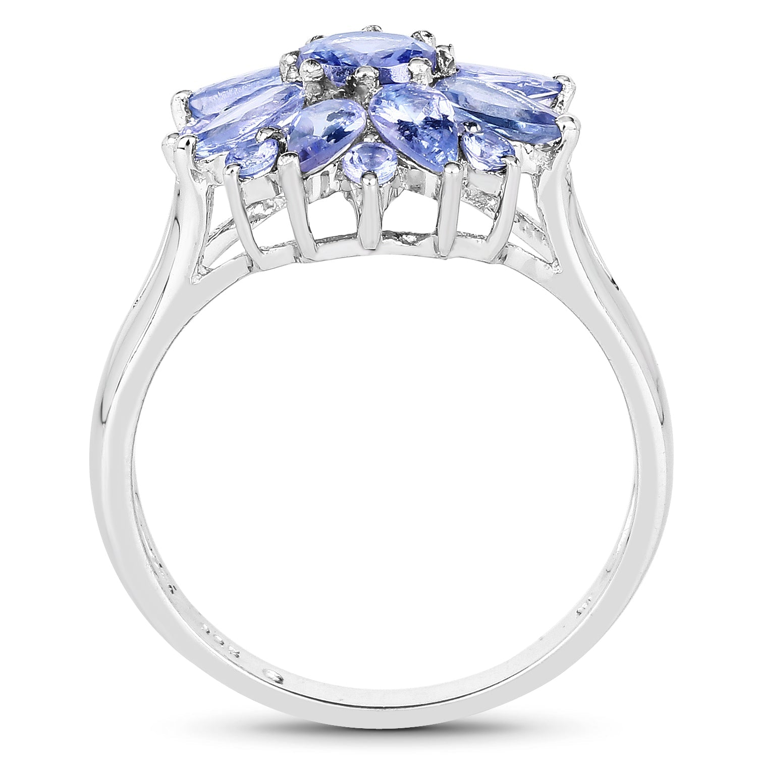 2.43 Carat Genuine Tanzanite .925 Sterling Silver Ring on sale at MyriadMart