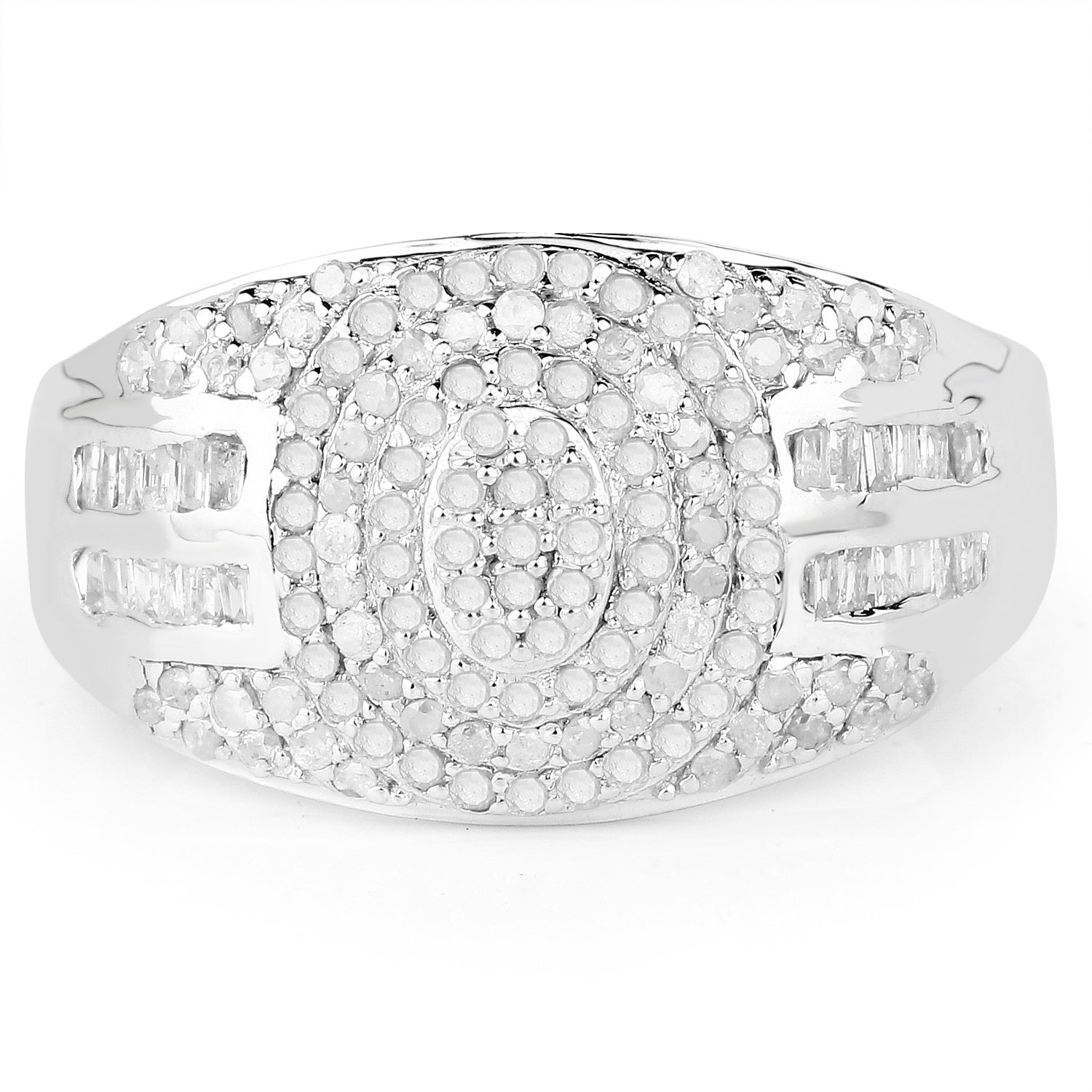 1.15 Carat Genuine White Diamond .925 Sterling Silver Ring on sale at MyriadMart