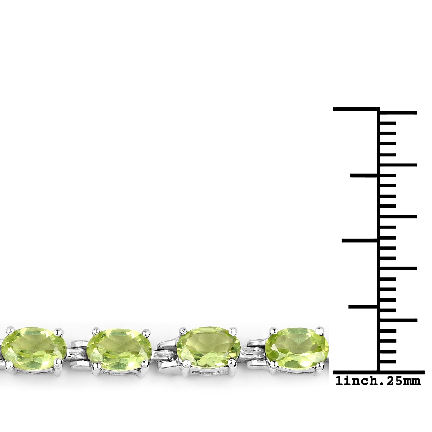 8.61 Carat Genuine Peridot .925 Sterling Silver Bracelet on sale at MyriadMart