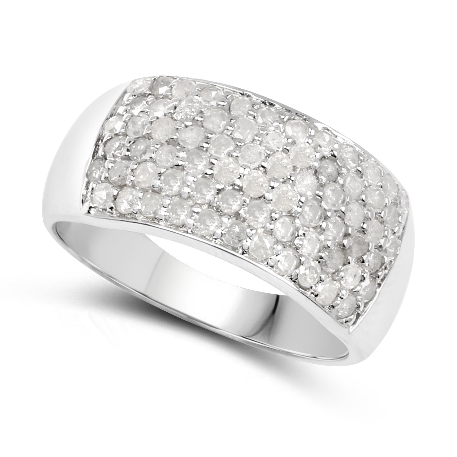 1.21 Carat Genuine White Diamond .925 Sterling Silver Ring on sale at MyriadMart