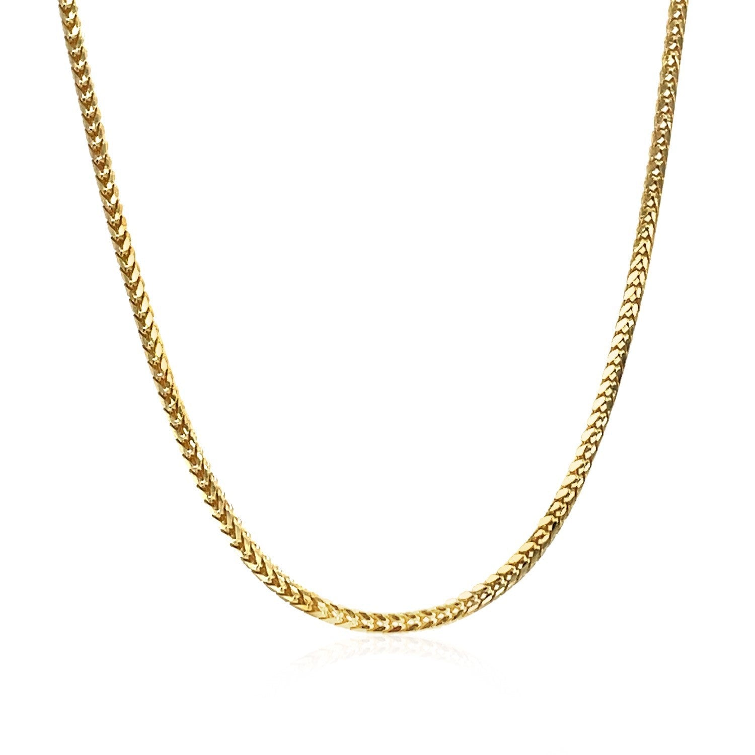 14k Yellow Gold Franco Chain 1.8mm on sale at MyriadMart