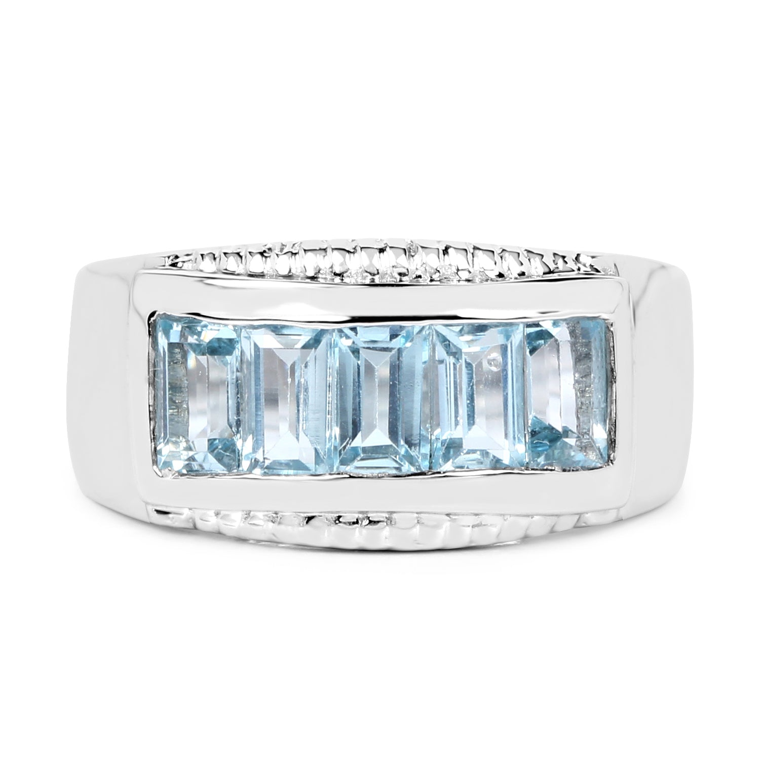 1.75 Carat Genuine Blue Topaz .925 Sterling Silver Ring on sale at MyriadMart