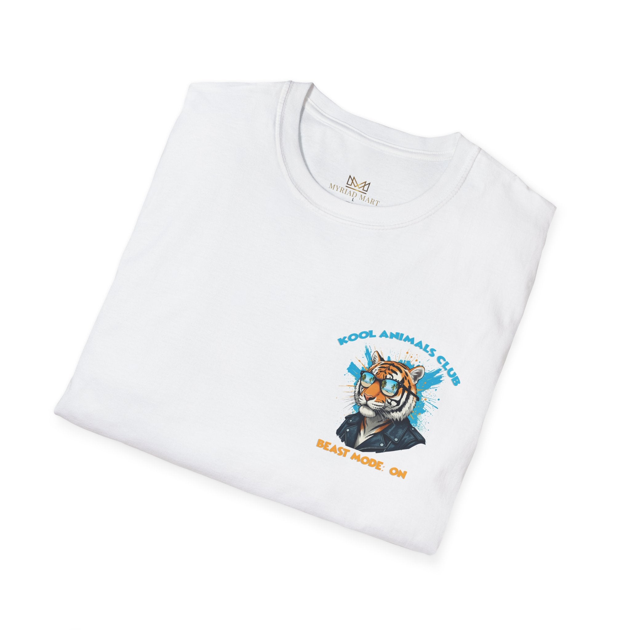Kool Animals Club Tee, Beast Mode Unisex T-Shirt, Fun Graphic Tee, Animal Lover Gift, Cool Casual Wear, Cool Tiger - MyriadMart