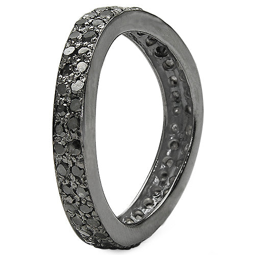 1.11 Carat Genuine Black Diamond .925 Sterling Silver Ring on sale at MyriadMart