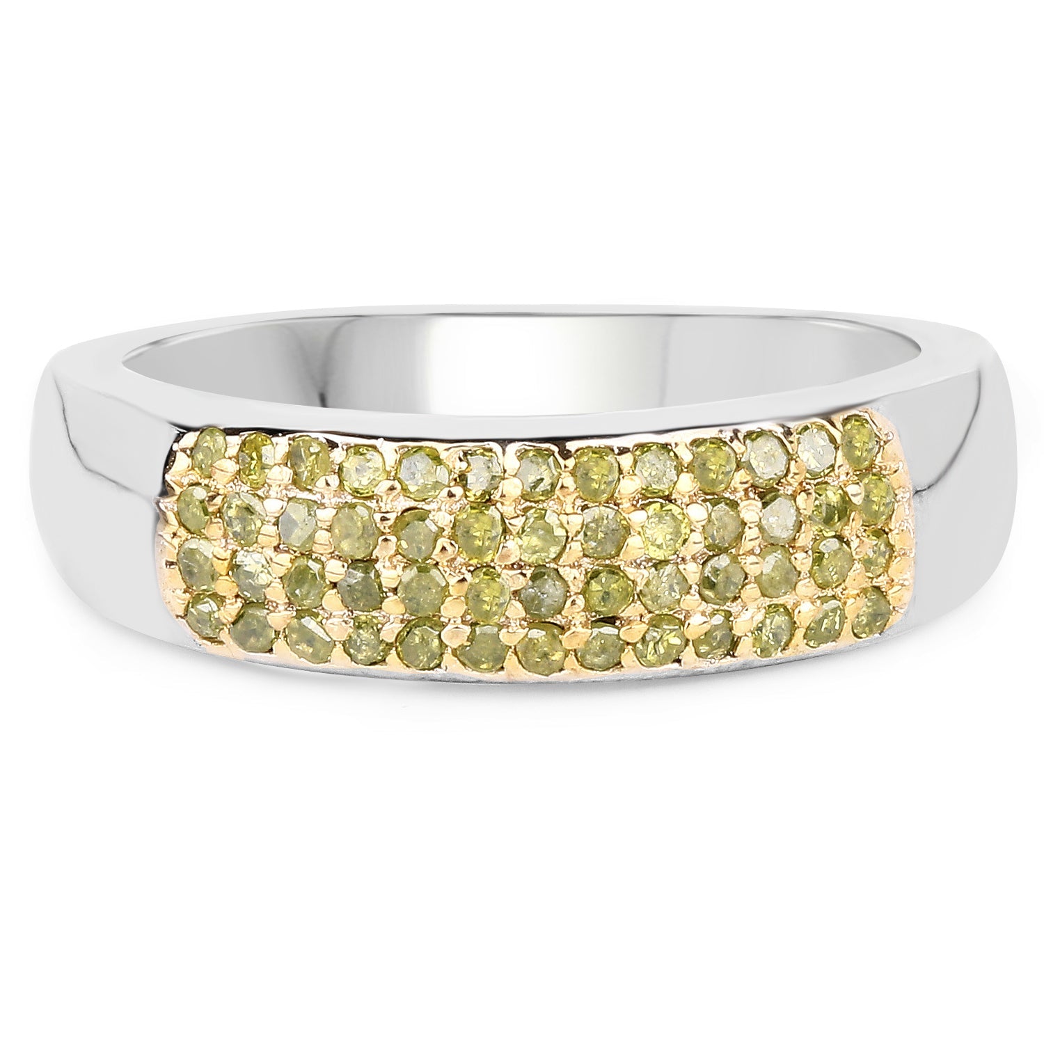 0.22 Carat Genuine Yellow Diamond .925 Sterling Silver Ring on sale at MyriadMart