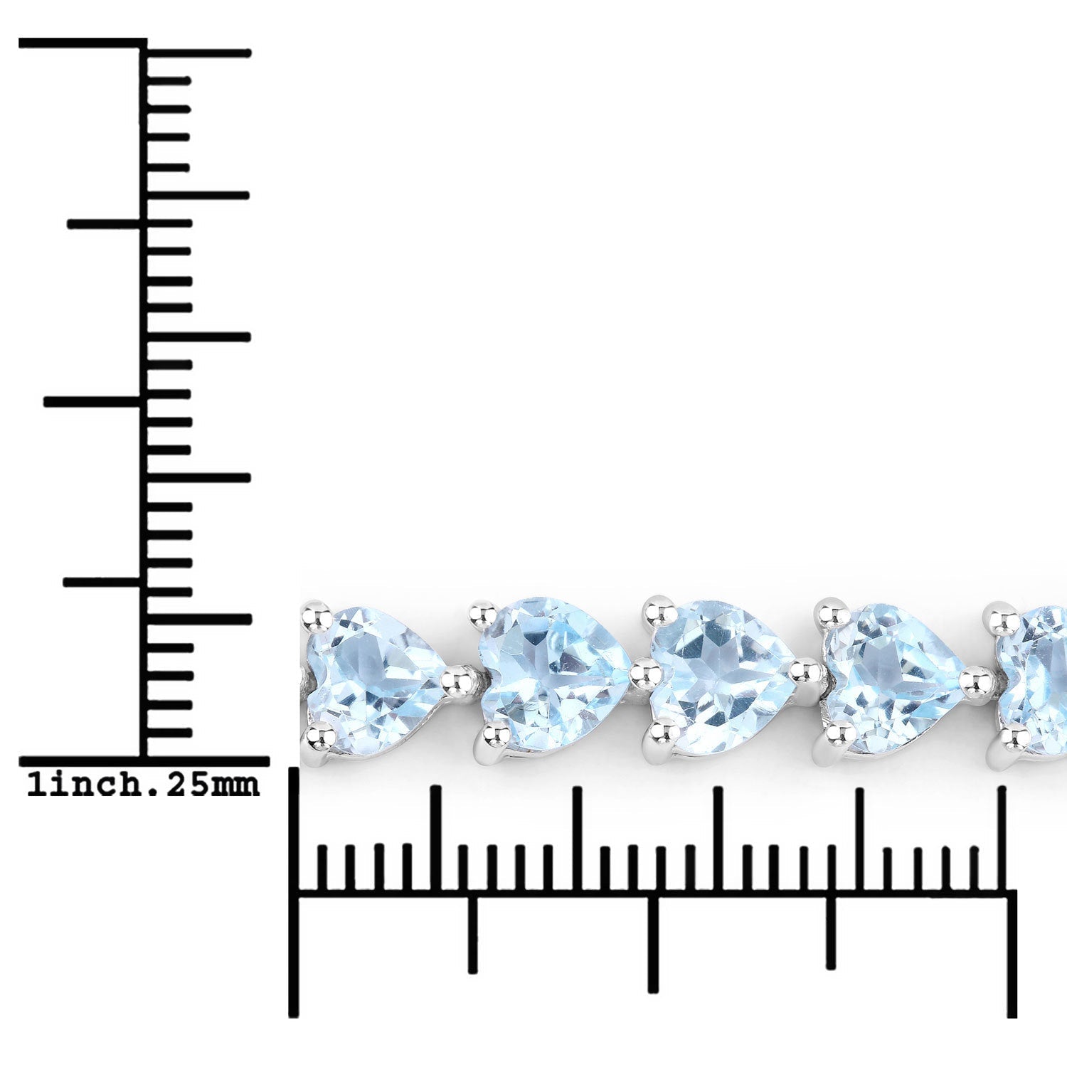 15.50 Carat Genuine Blue Topaz .925 Sterling Silver Bracelet on sale at MyriadMart