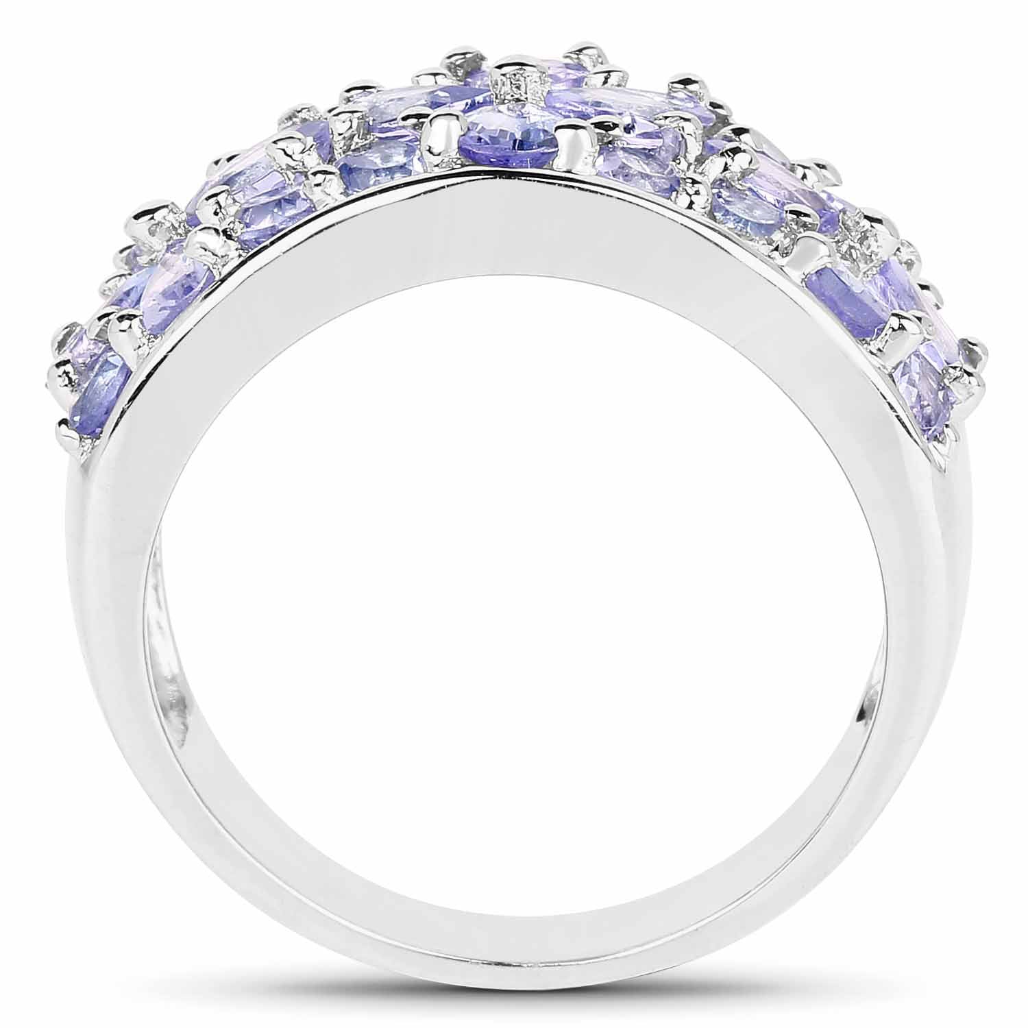 2.52 Carat Genuine Tanzanite .925 Sterling Silver Ring on sale at MyriadMart