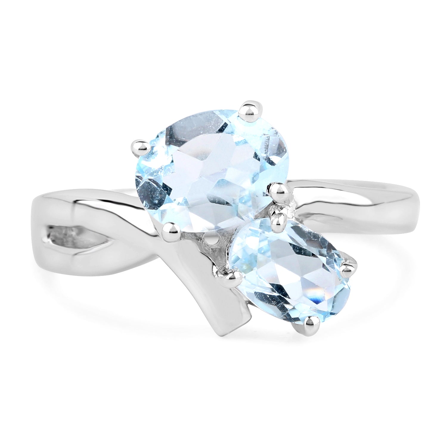 2.55 Carat Genuine Blue Topaz .925 Sterling Silver Ring on sale at MyriadMart