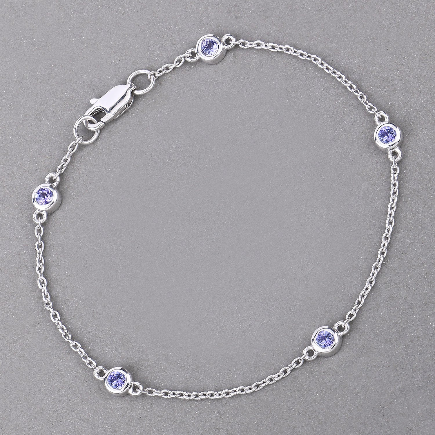 0.50 Carat Genuine Tanzanite .925 Sterling Silver Bracelet on sale at MyriadMart
