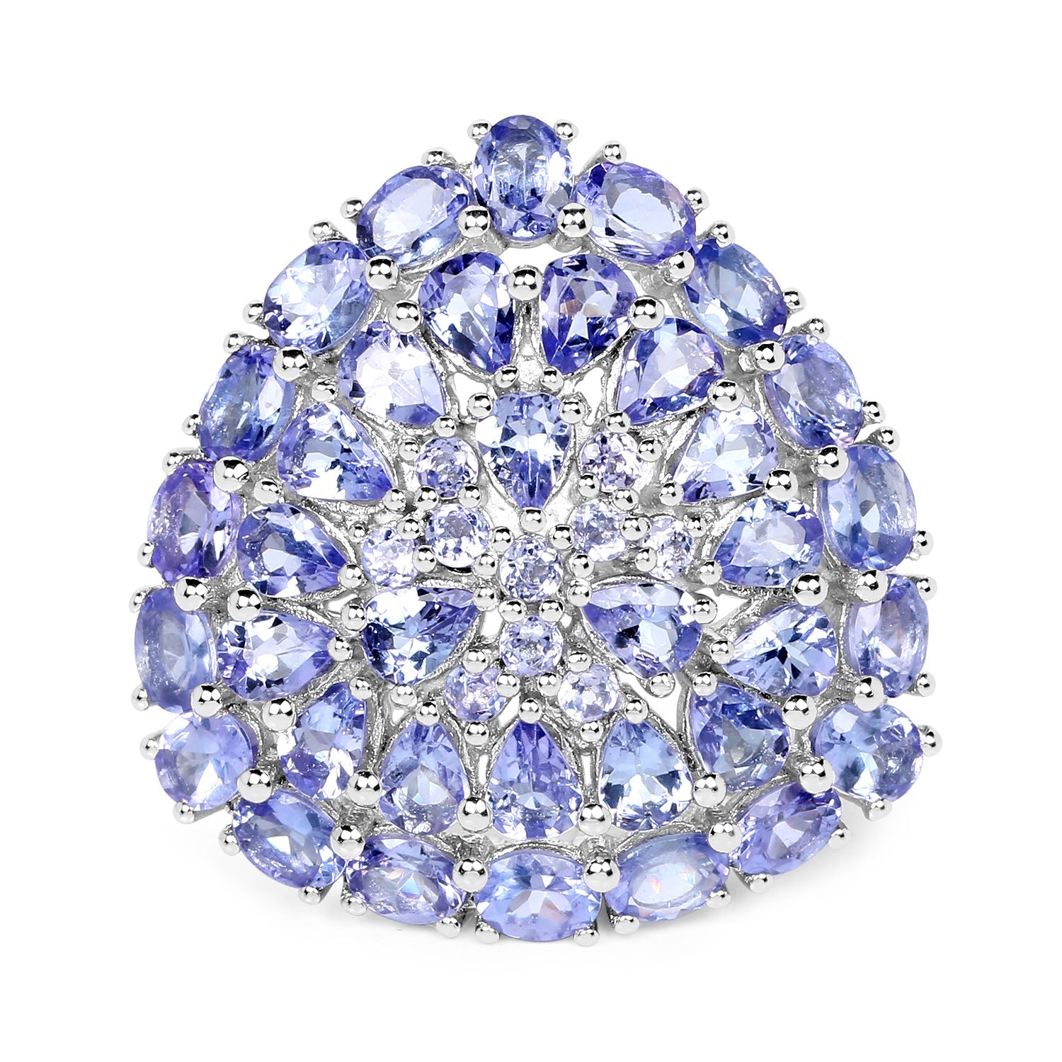 5.93 Carat Genuine Tanzanite .925 Sterling Silver Ring on sale at MyriadMart