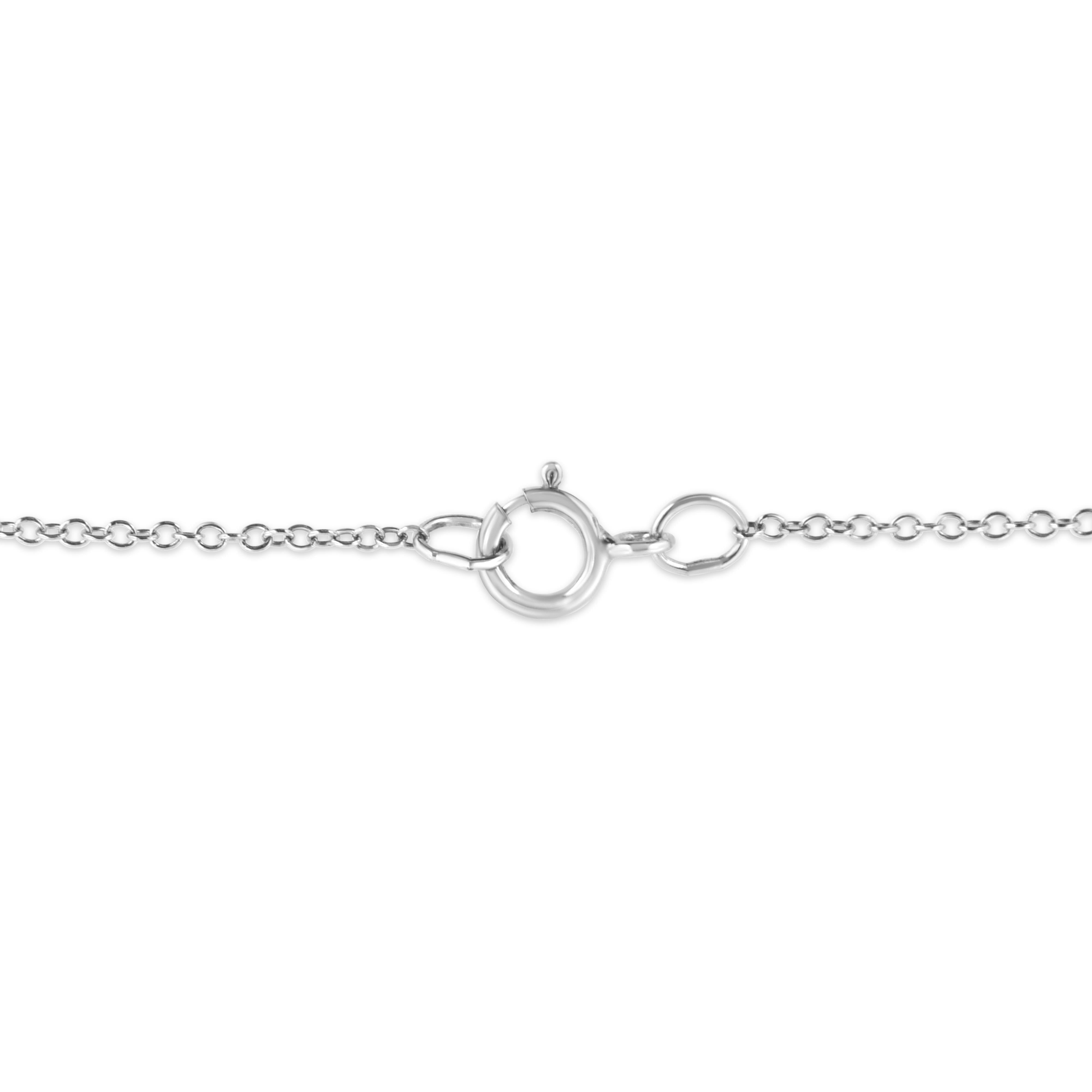 .925 Sterling Silver Pave and Bezel-Set Diamond Accent Key 18" Heart and Lock Pendant Necklace K-L Color, I1-I2 Clarity on sale at MyriadMart