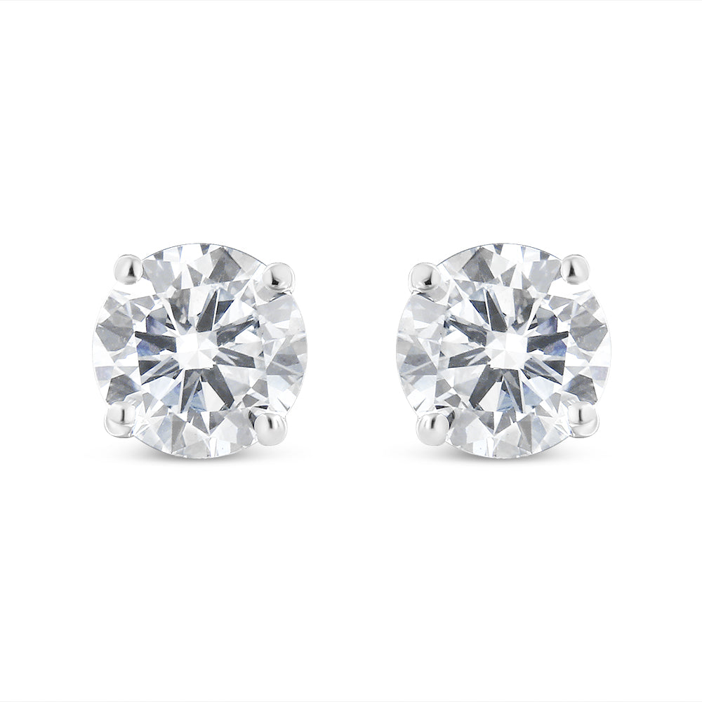 IGI Certified 14K White Gold 1 1/2 Cttw Lab Grown Diamond Solitaire Stud Earrings with Screwbacks H-I Color, VS1-VS2 Clarity on sale at MyriadMart