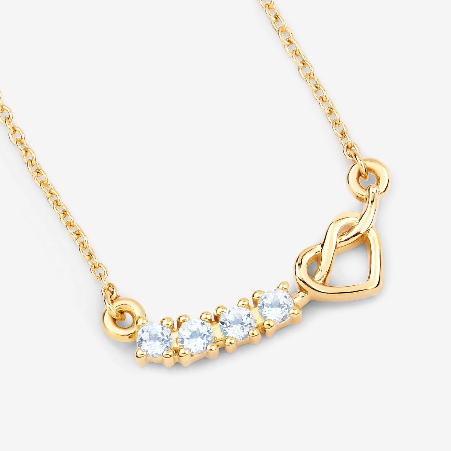 0.24 Carat Genuine Aquamarine .925 Sterling Silver Necklace on sale at MyriadMart