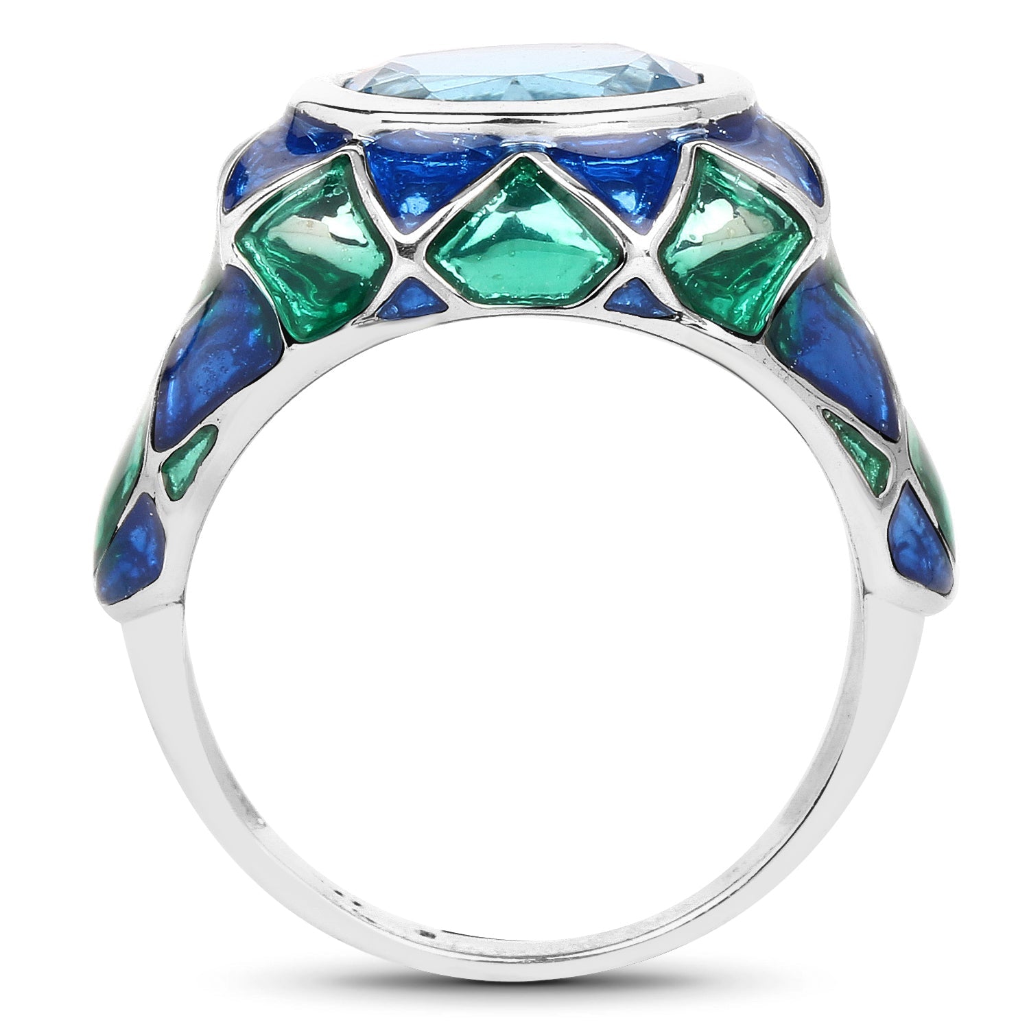 3.25 Carat Genuine Swiss Blue Topaz .925 Sterling Silver Ring on sale at MyriadMart