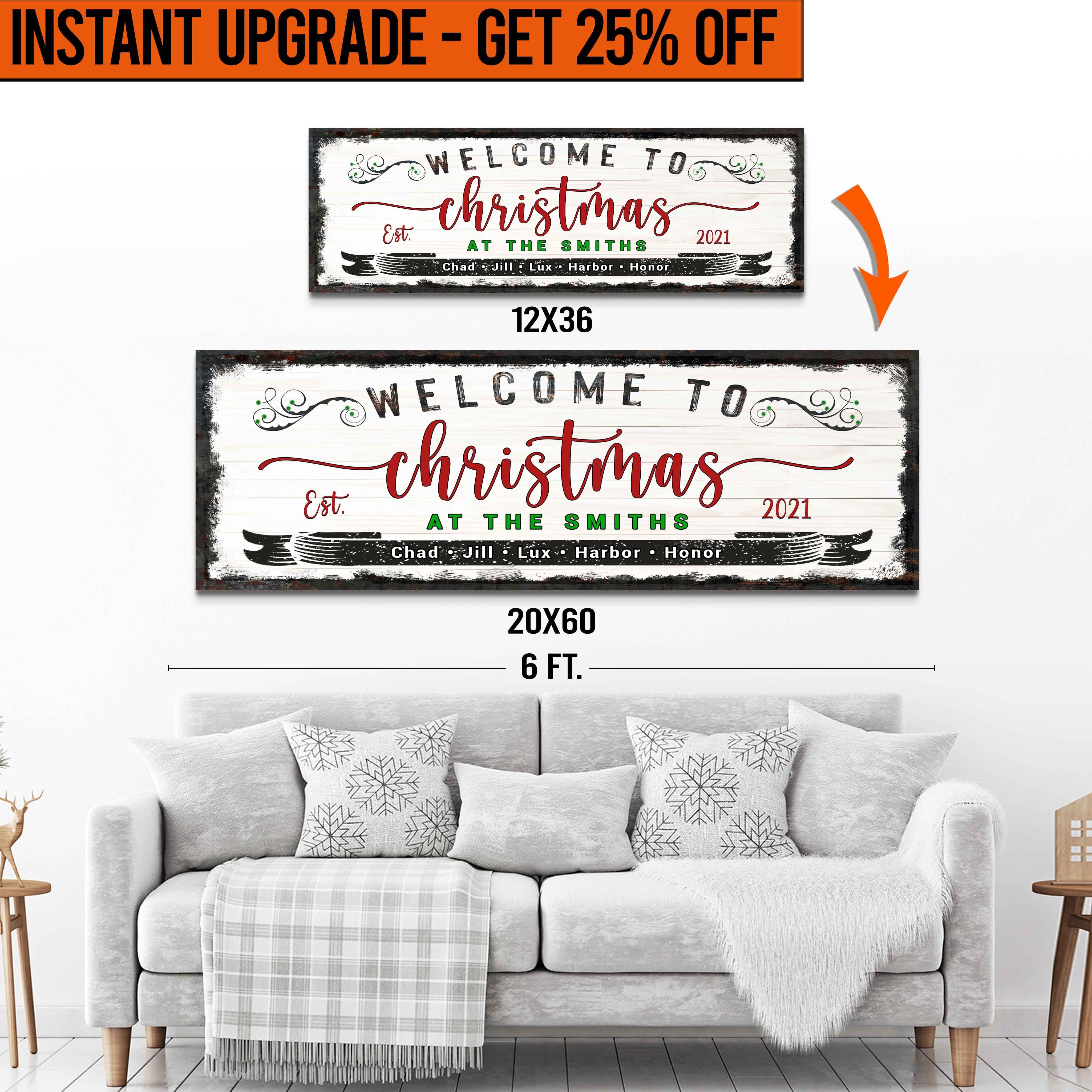 Upgrade Your 'Christmas Sign' Style 2 Canvas To 20x60 Inches on sale at MyriadMart