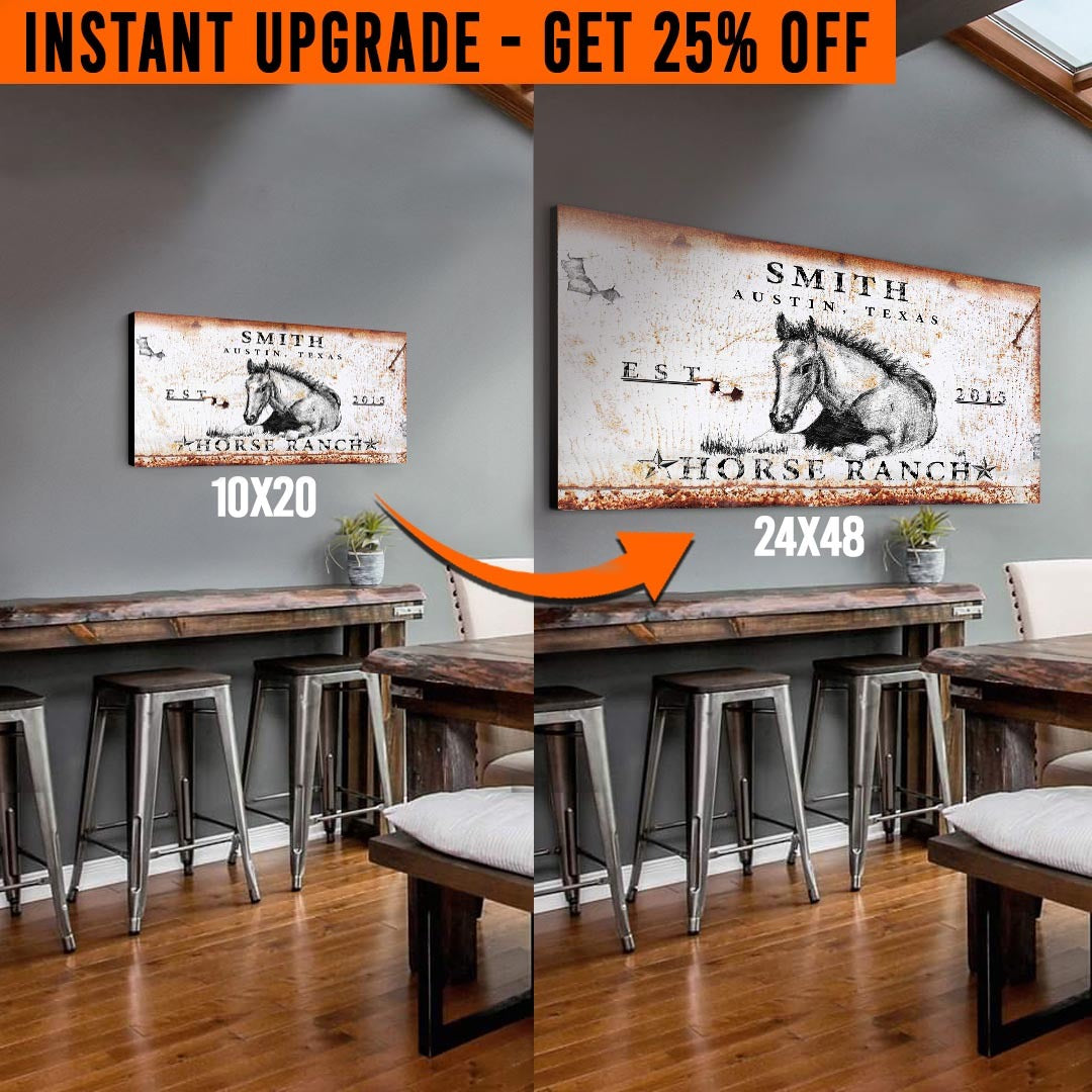 Upgrade Your 'Horse Ranch' Style 3 Canvas To 24x48 Inches on sale at MyriadMart