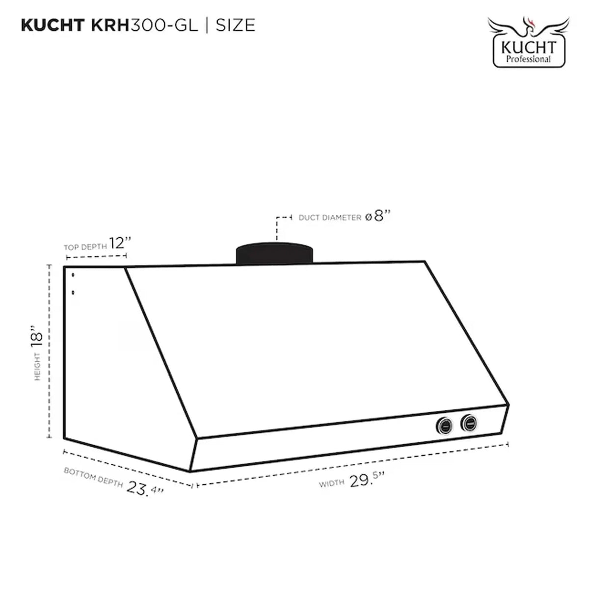 Kucht 60" Ducted Under Cabinet Range Hood Stainless Steel with Digital Controls KRH600-SS on sale at MyriadMart