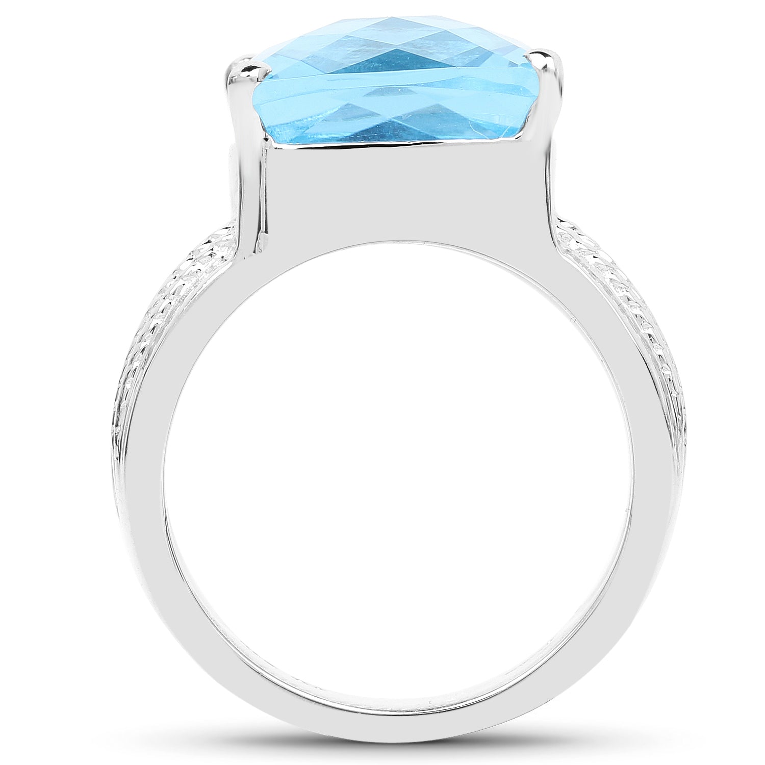 7.50 Carat Genuine Swiss Blue Topaz .925 Sterling Silver Ring on sale at MyriadMart