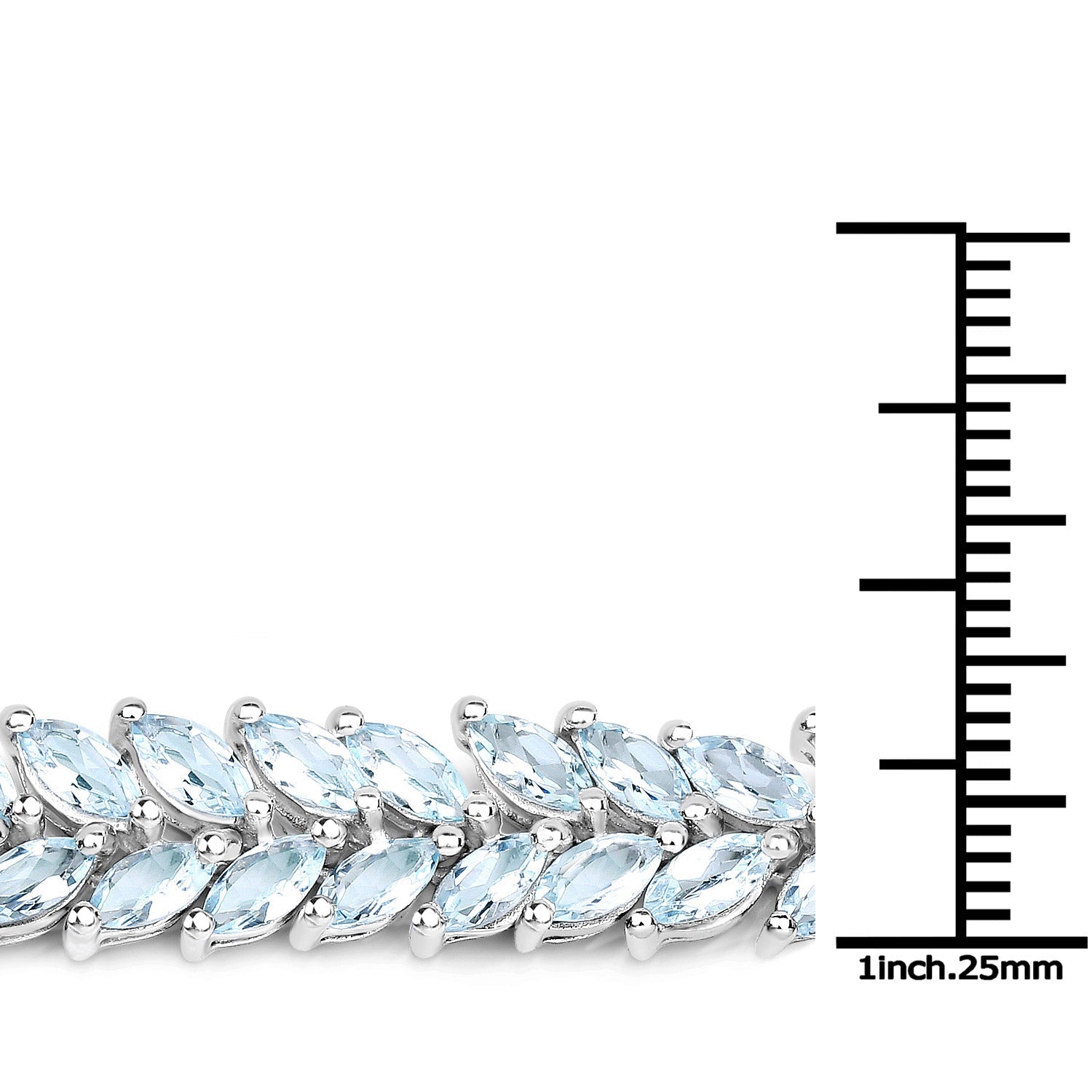 10.12 Carat Genuine Aquamarine .925 Sterling Silver Bracelet on sale at MyriadMart
