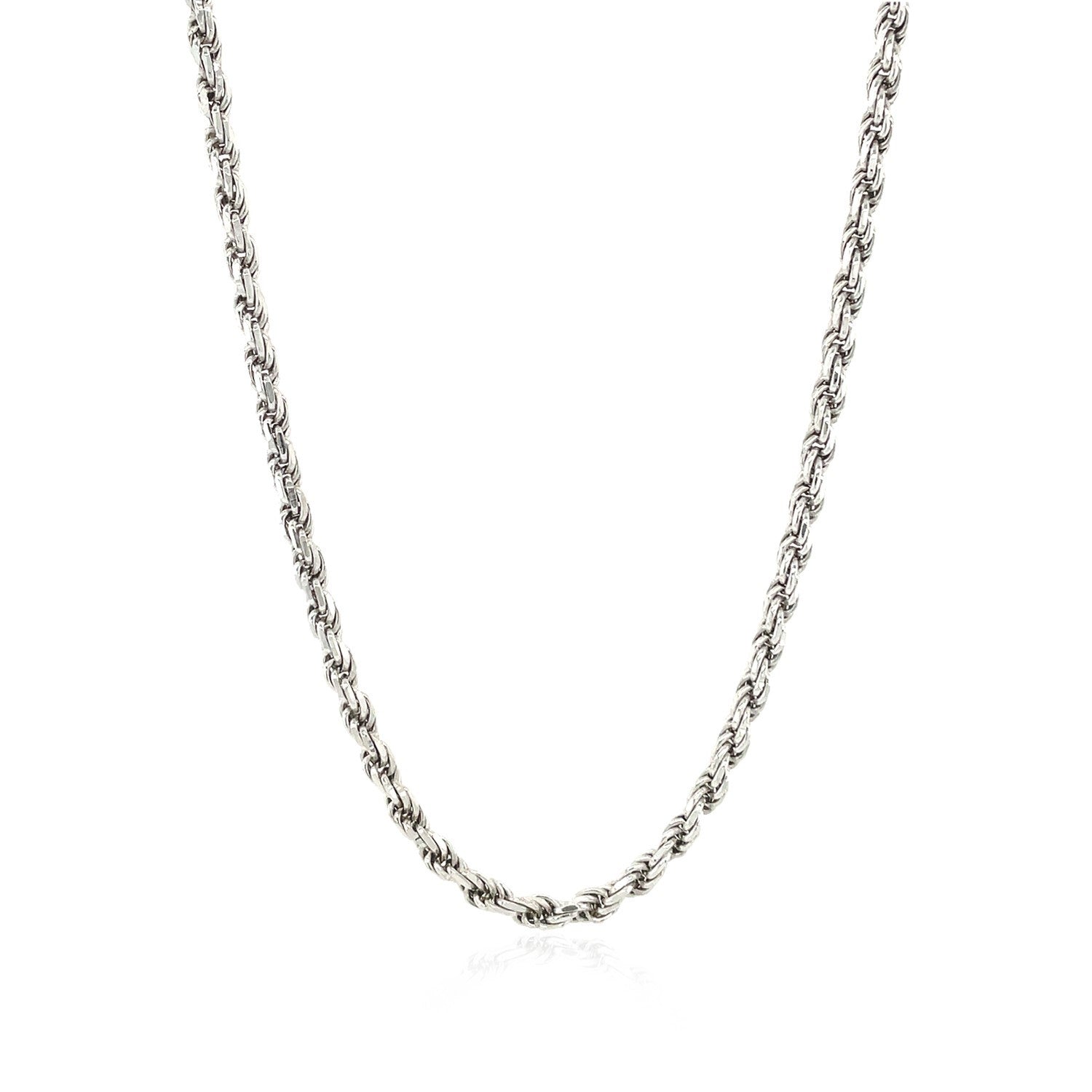Sterling Silver 2.9mm Diamond Cut Rope Style Chain on sale at MyriadMart