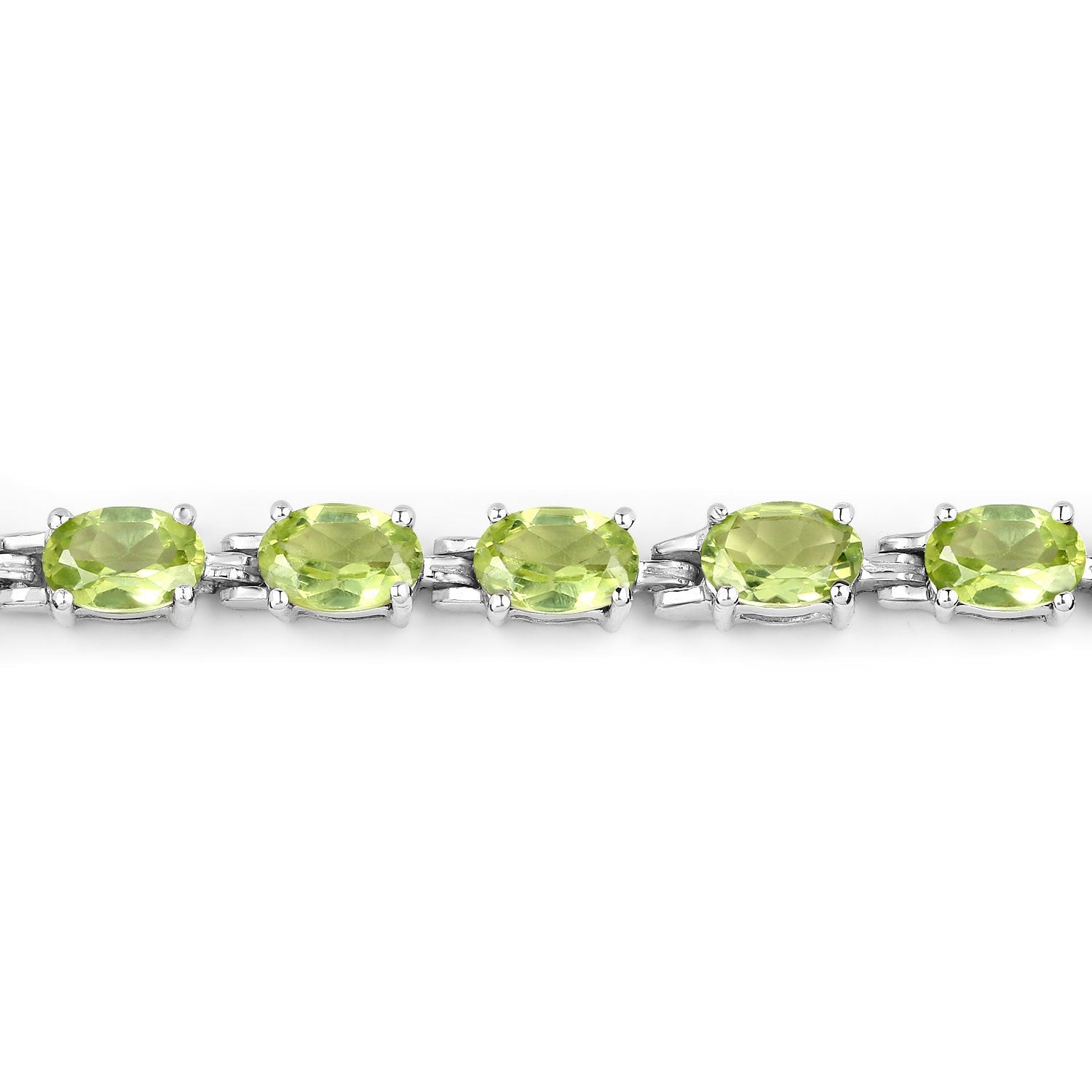 8.61 Carat Genuine Peridot .925 Sterling Silver Bracelet on sale at MyriadMart