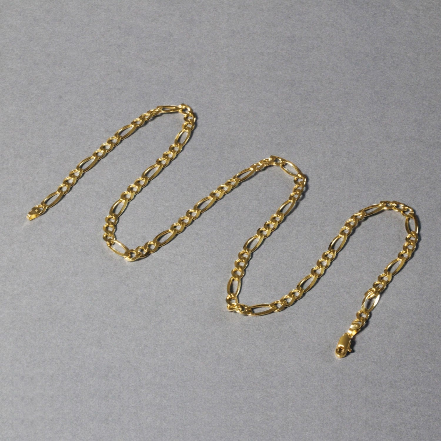 10K Yellow Gold Solid Figaro Chain 4.50 mm on sale at MyriadMart