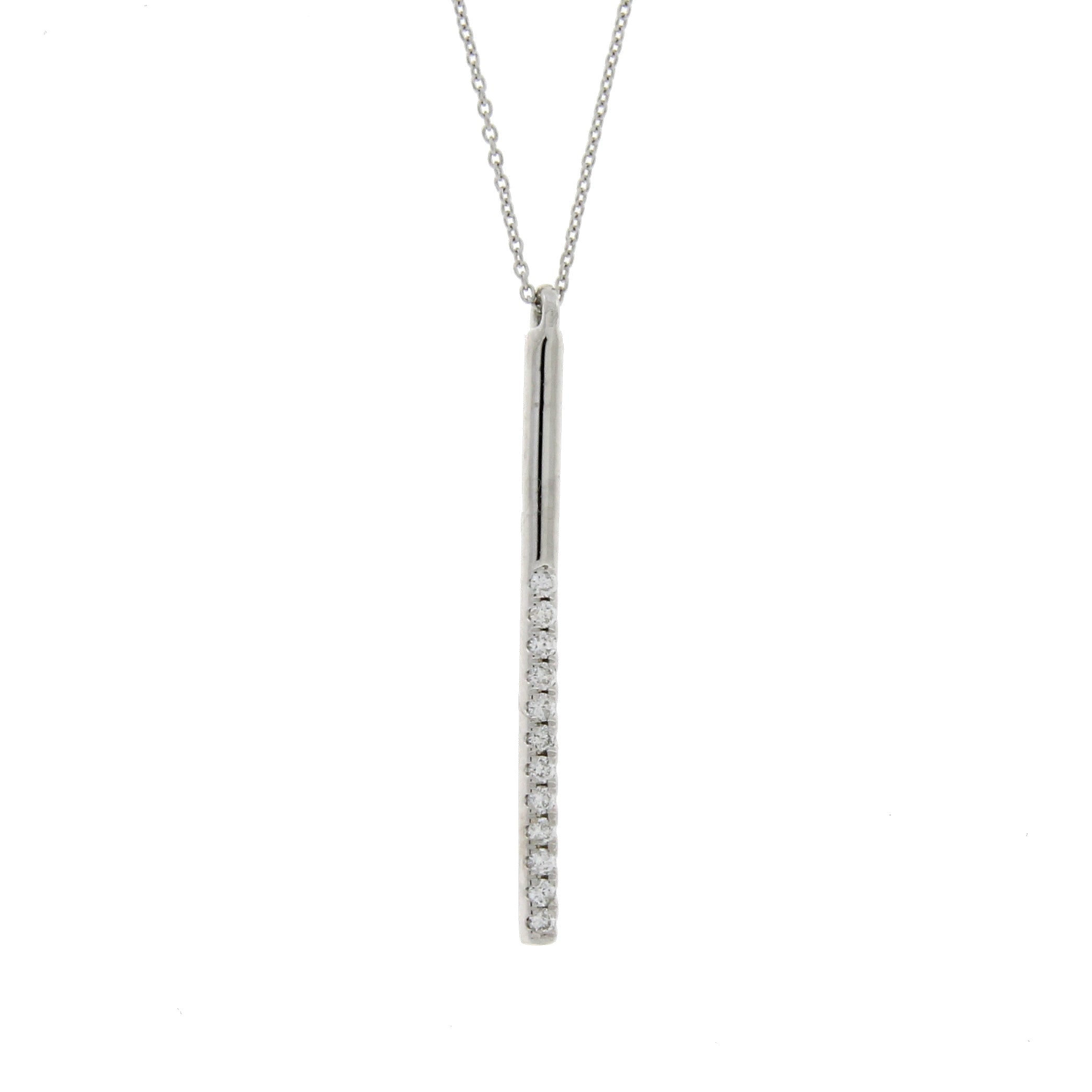 Natural .12ct Diamond Fashion Pendants 14KT White Gold on sale at MyriadMart
