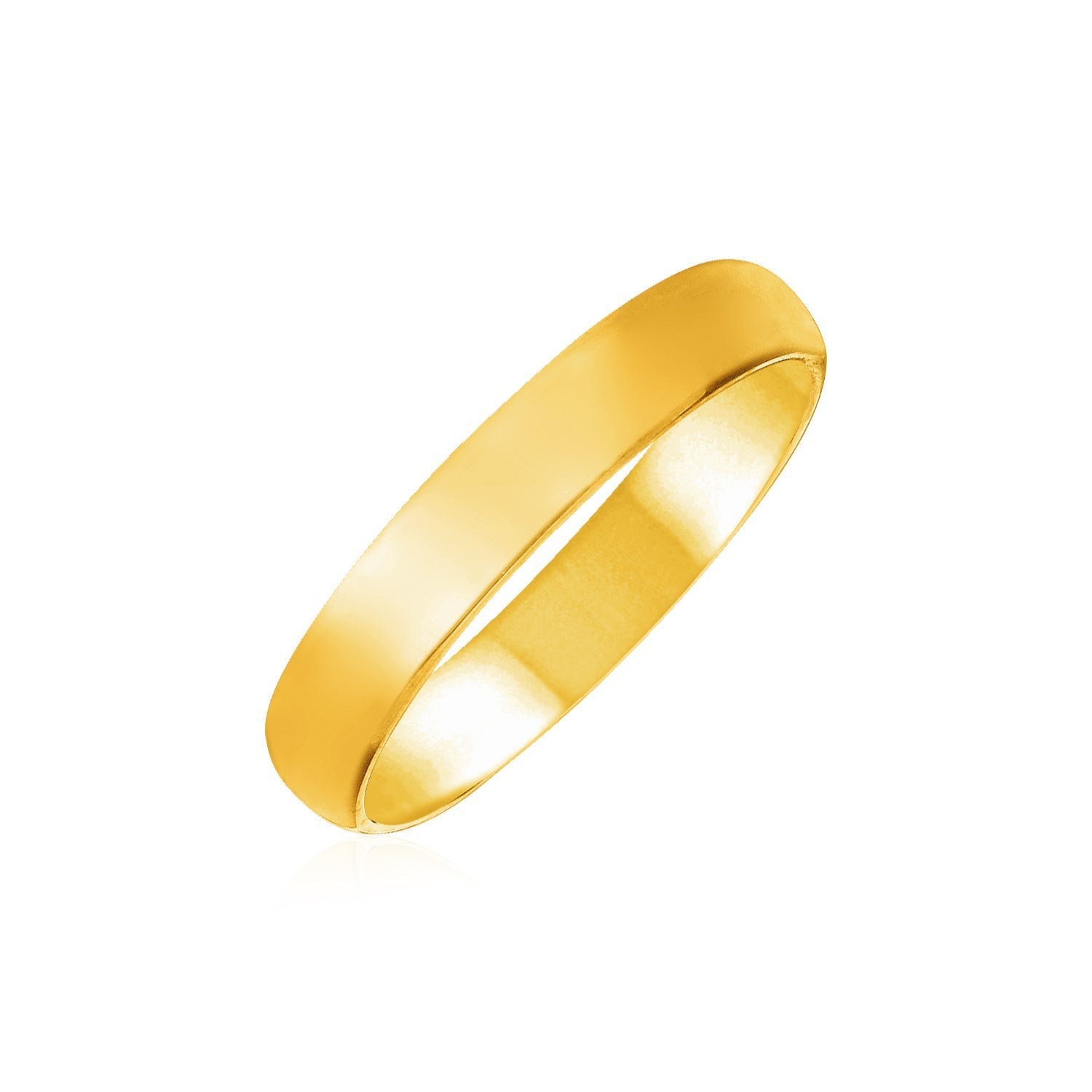 14k Yellow Gold 4mm Comfort Fit Wedding Band on sale at MyriadMart