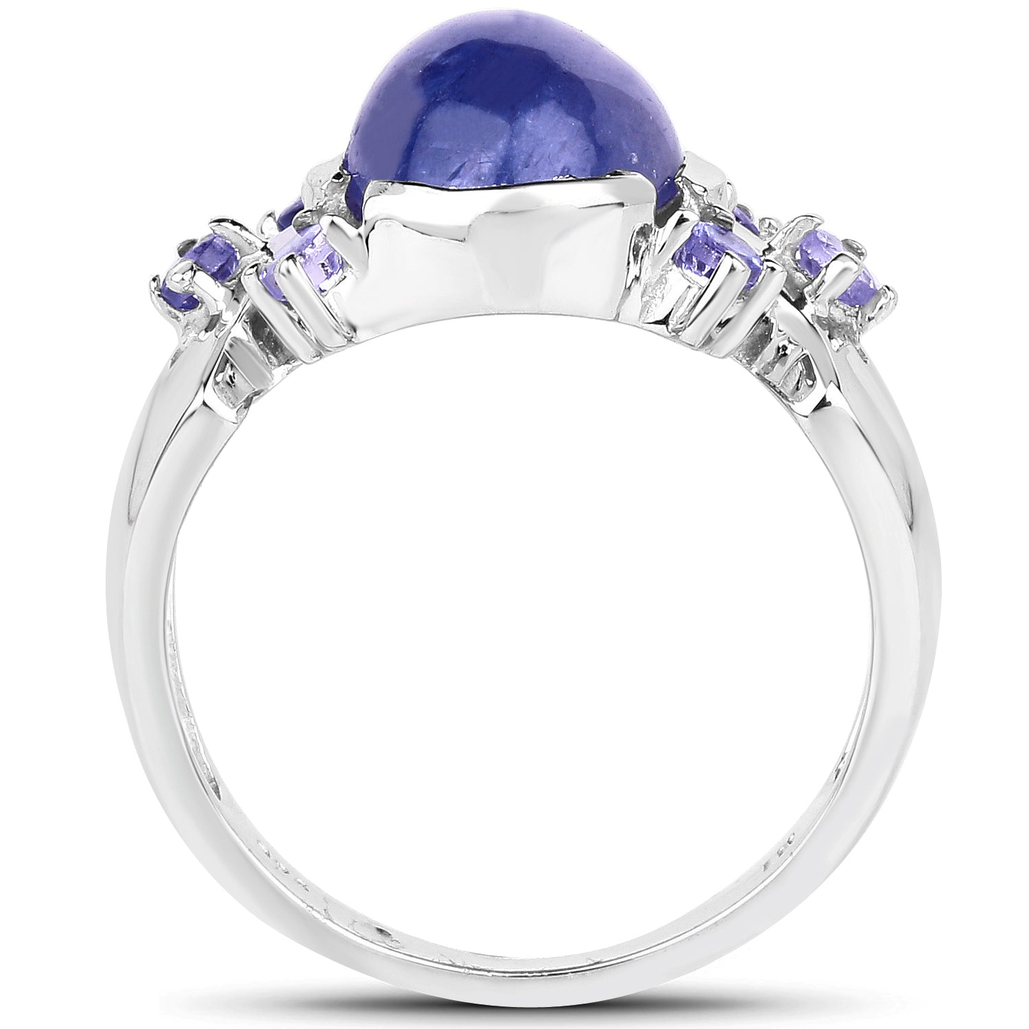 3.76 Carat Genuine Tanzanite .925 Sterling Silver Ring on sale at MyriadMart