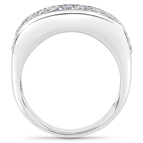1.42 Carat Genuine Tanzanite .925 Sterling Silver Ring on sale at MyriadMart