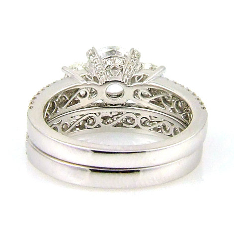 1.05ct Engagement Ring Set 18KT White Gold on sale at MyriadMart