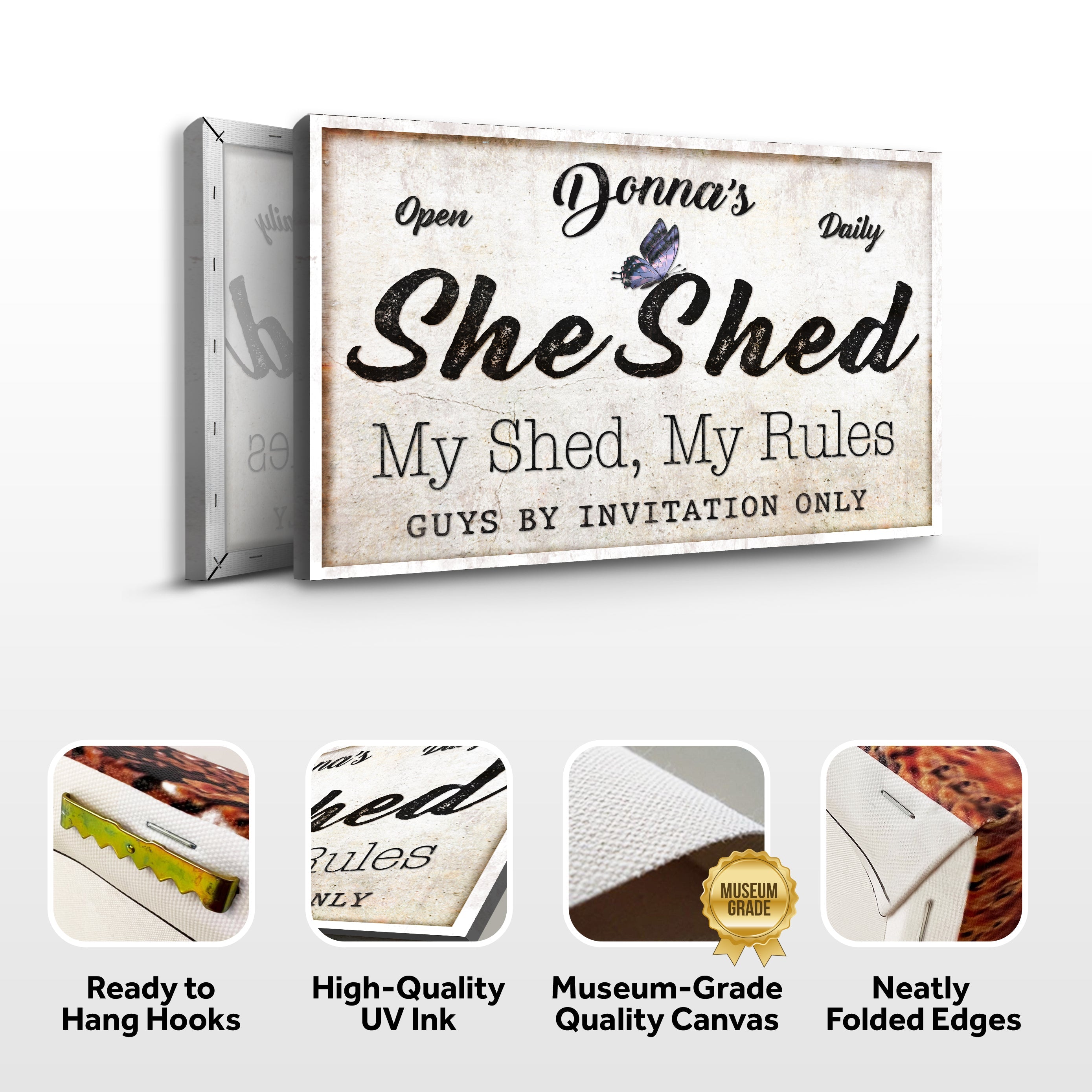 Personalized She Shed Sign XIX on sale at MyriadMart